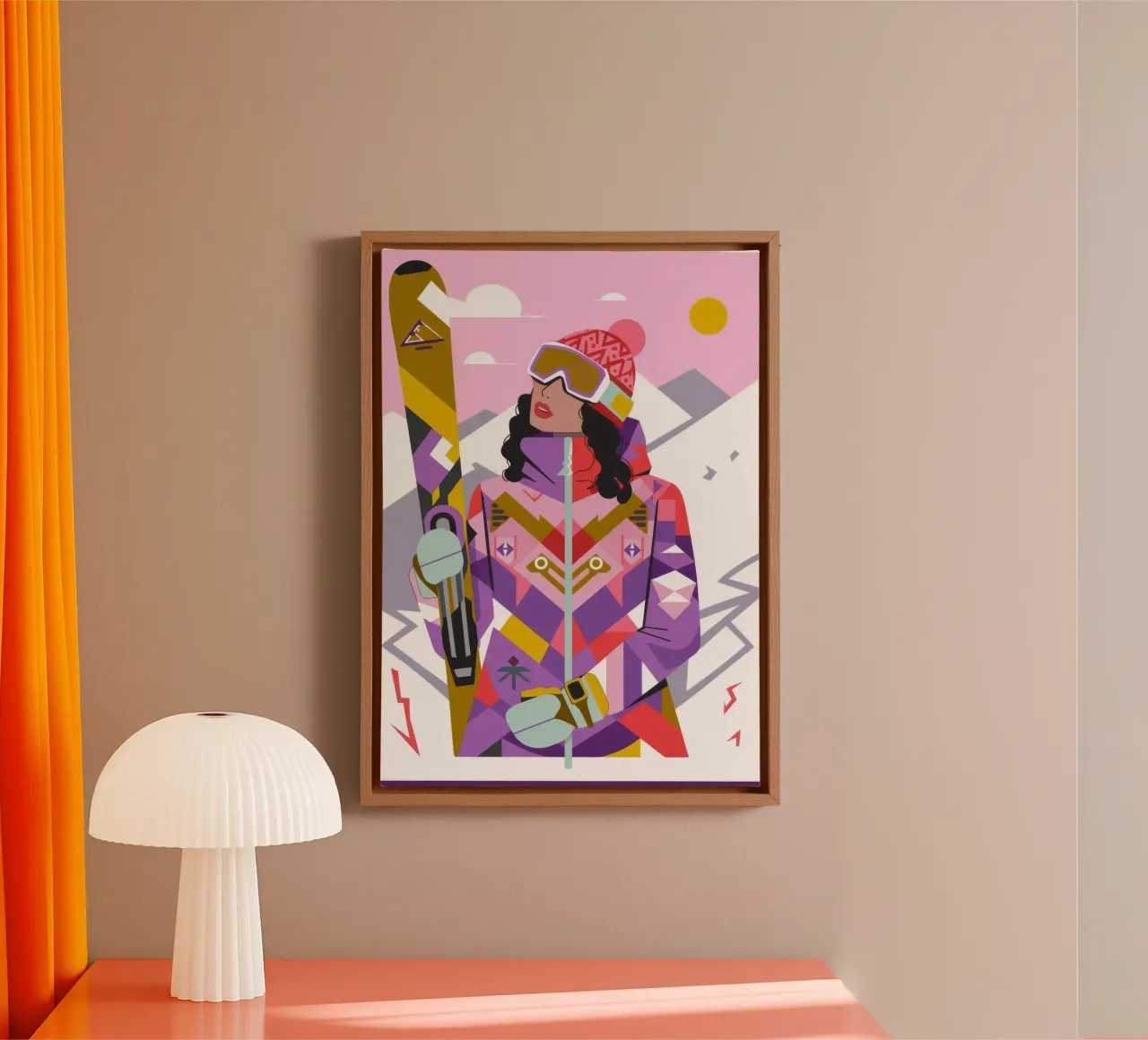 Skikleding canvas met Baklijst van Emery Kate