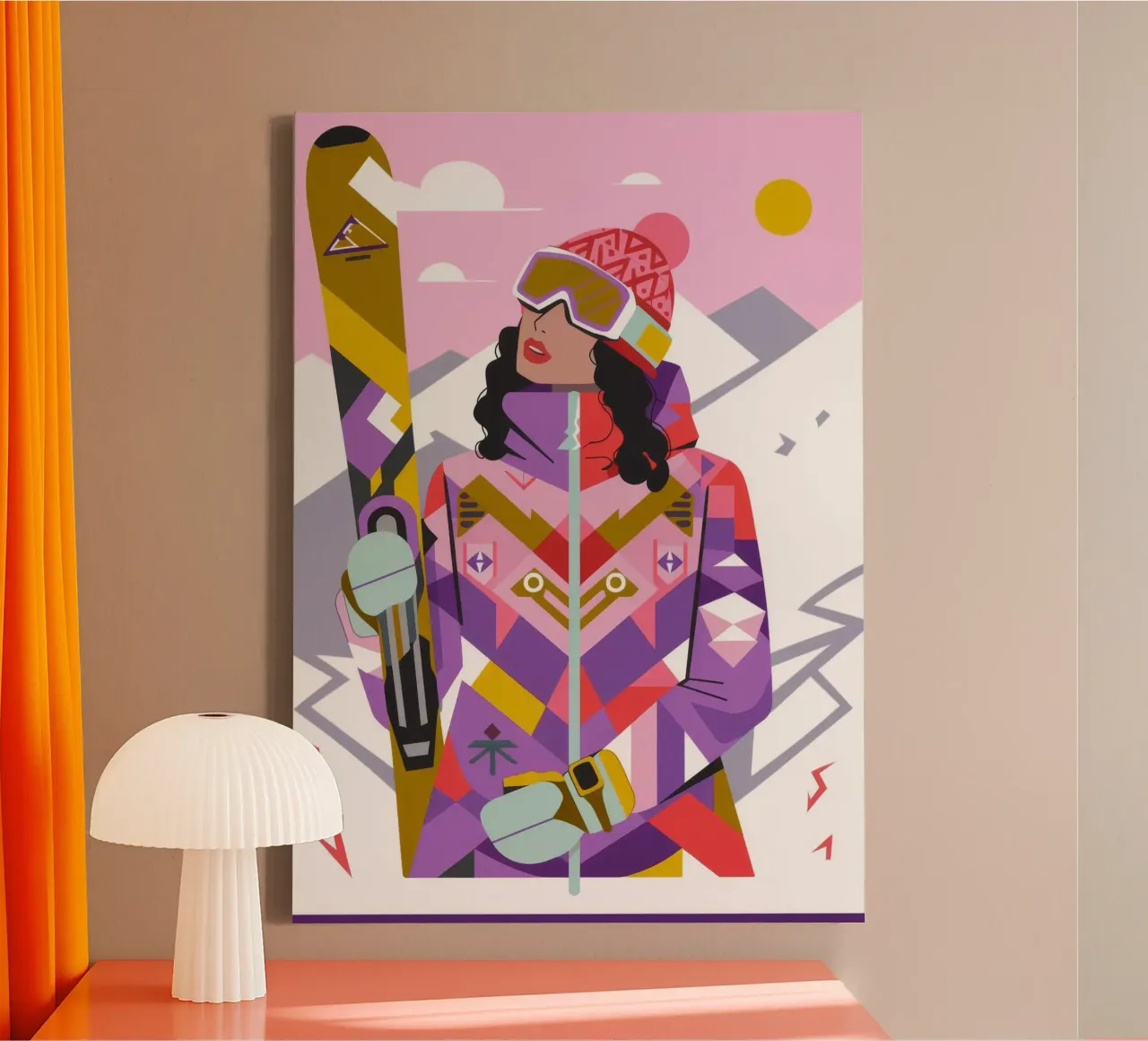 Skikleding canvas met Baklijst van Emery Kate
