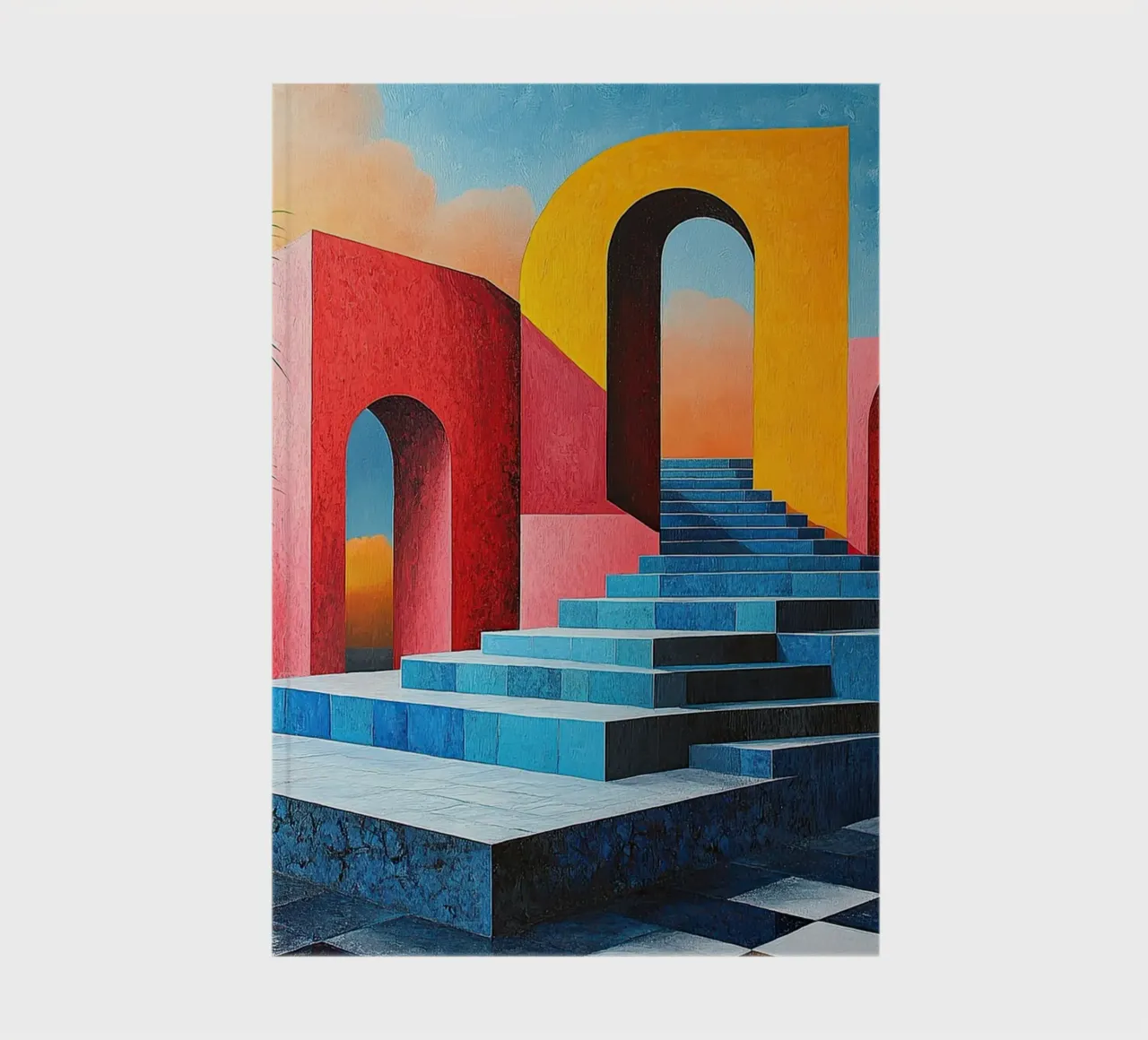 Surrealism Architecture Design Geometry notebook by Nikis Art Studio