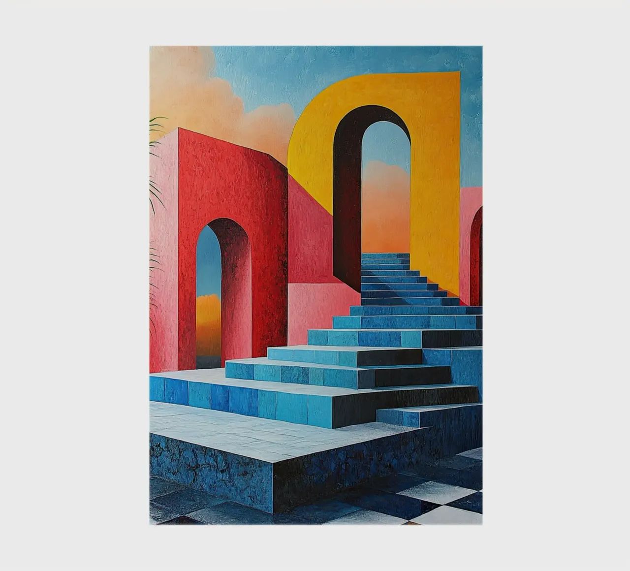 Surrealismus Architektur Design Geometrie Notizbuch von Nikis Art Studio