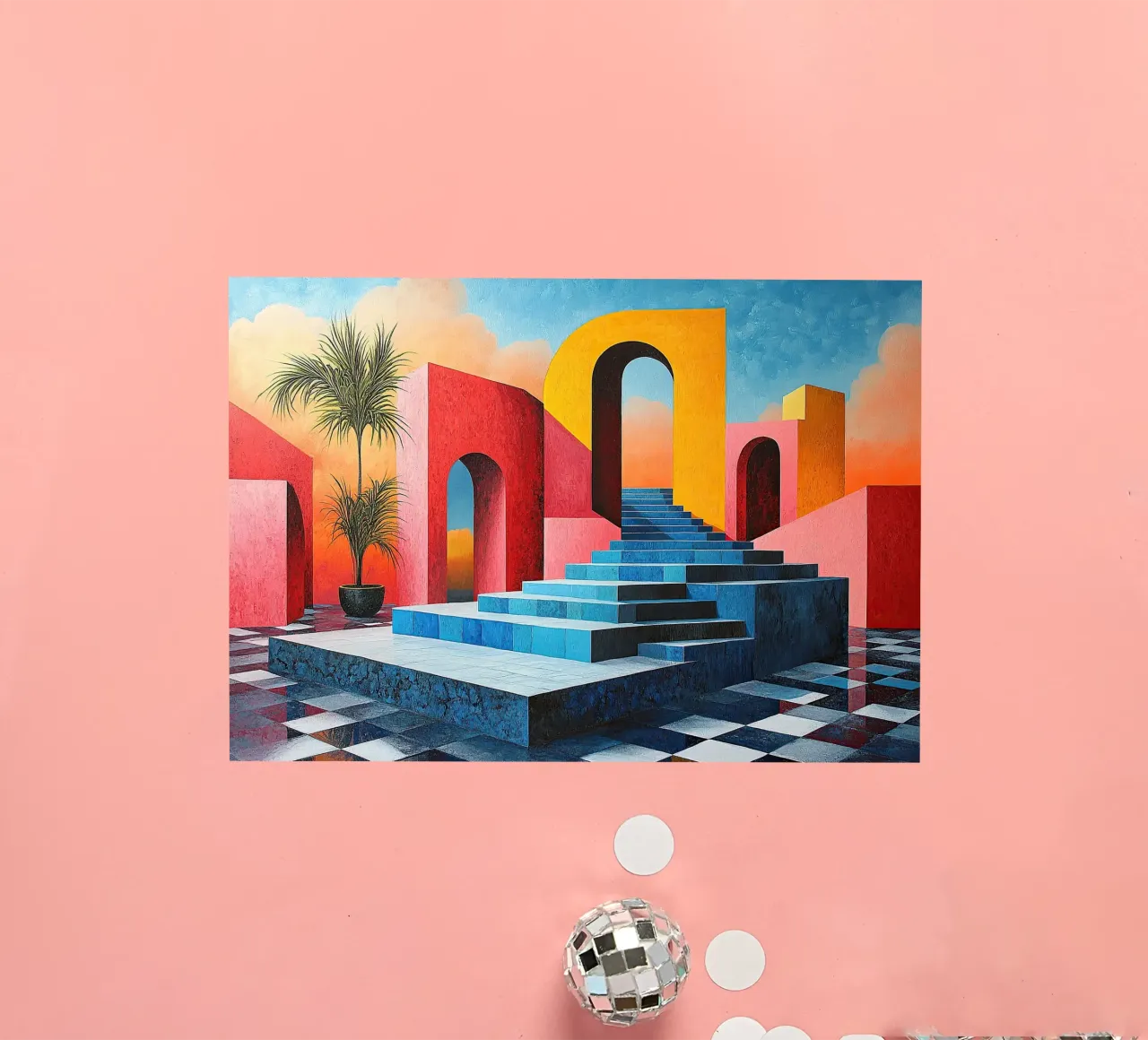 Surrealism Architecture Design Geometry sticker by Nikis Art Studio