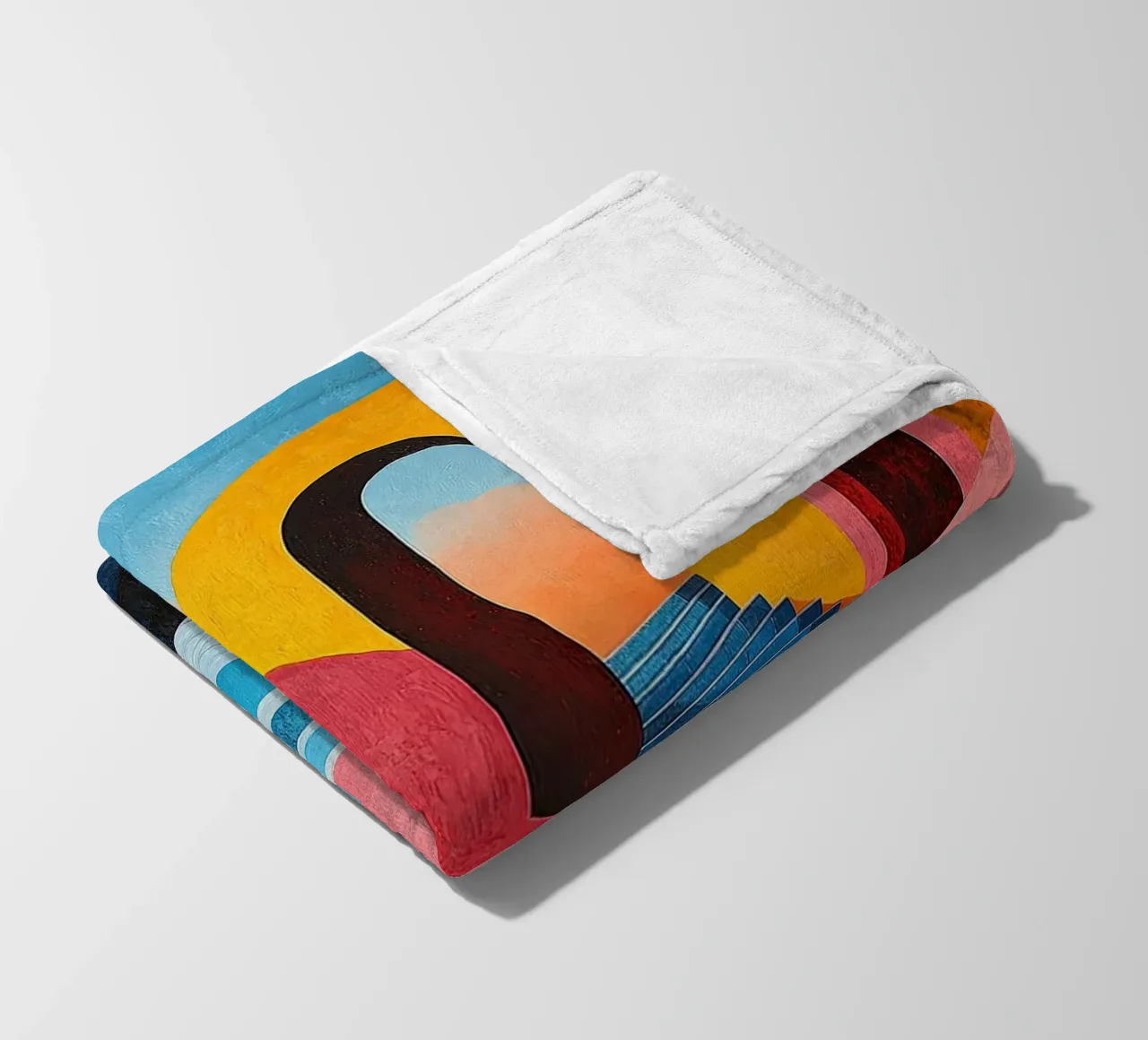 Surrealism Architecture Design Geometry fleece blanket by Nikis Art Studio