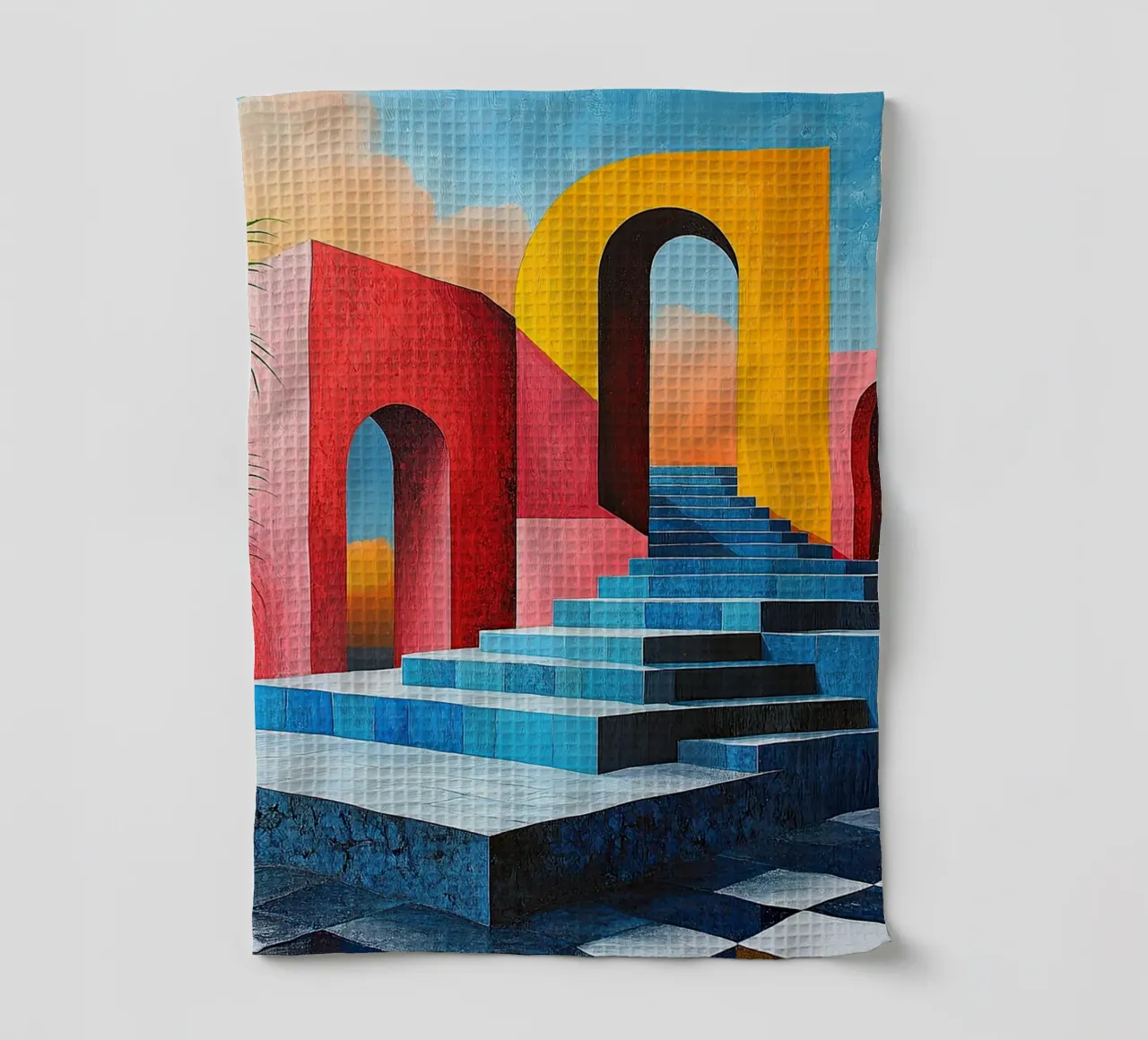 Surréalisme Architecture Design Géométrie torchon de Nikis Art Studio