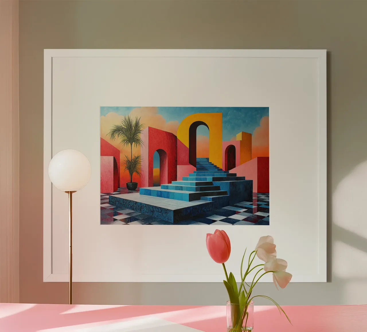 Surréalisme Architecture Design Géométrie poster de Nikis Art Studio