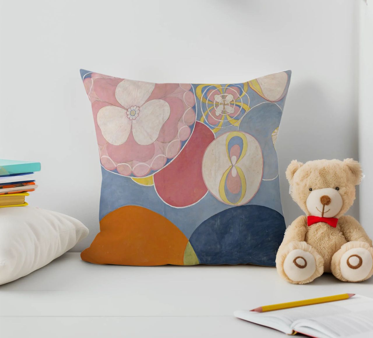 Hilma af Klint - The Ten Largest, No. 02, Childhood, Group I decorative cushion by William Store