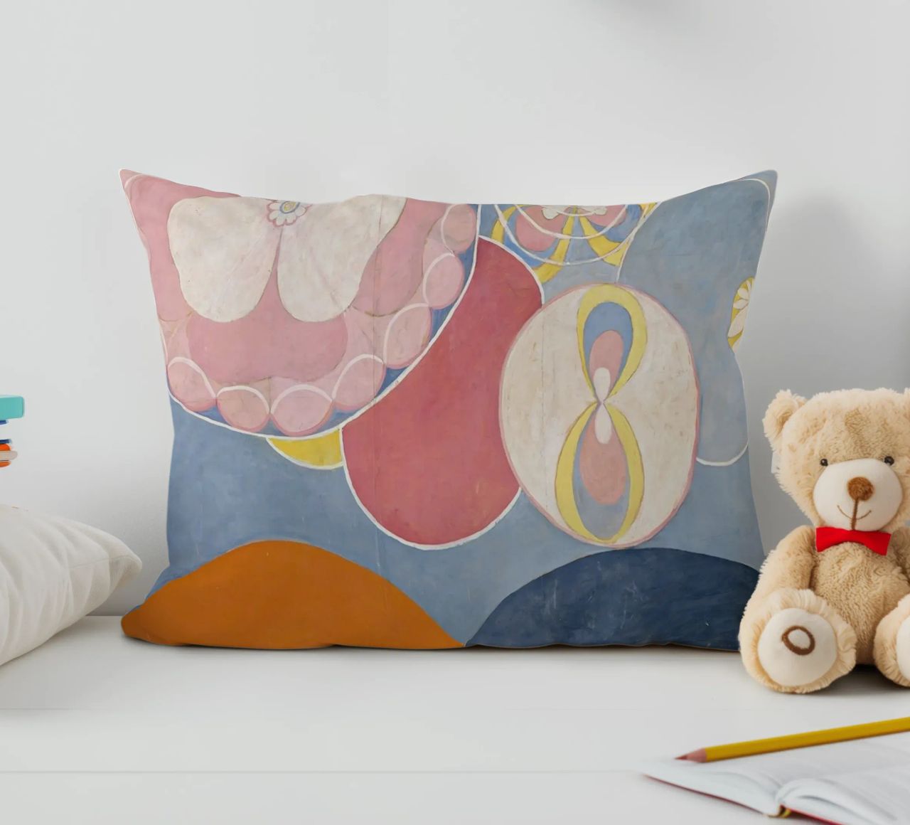 Hilma af Klint - The Ten Largest, No. 02, Childhood, Group I decorative cushion by William Store