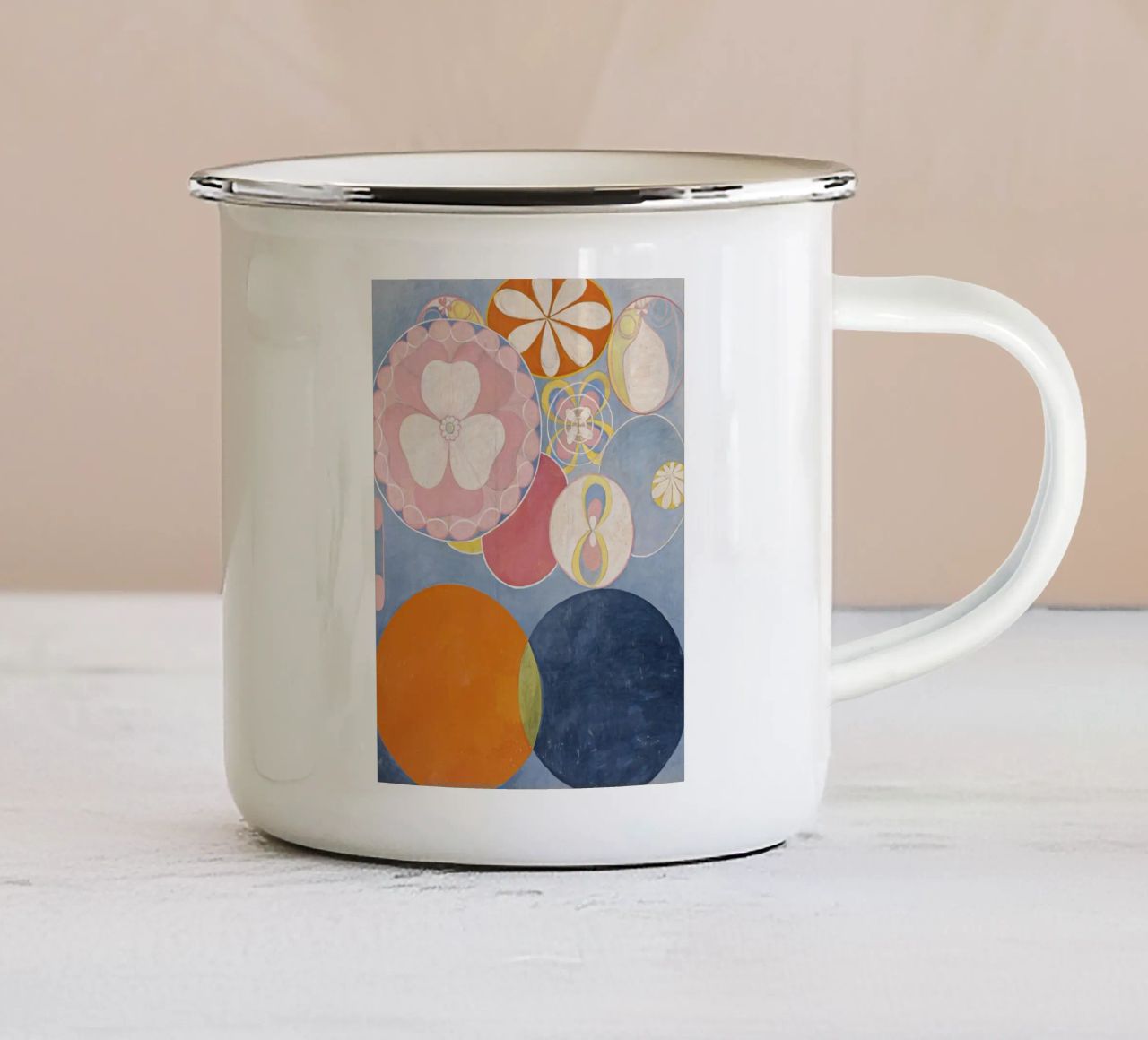 Hilma af Klint - The Ten Largest, No. 02, Childhood, Group I enamel mug by William Store