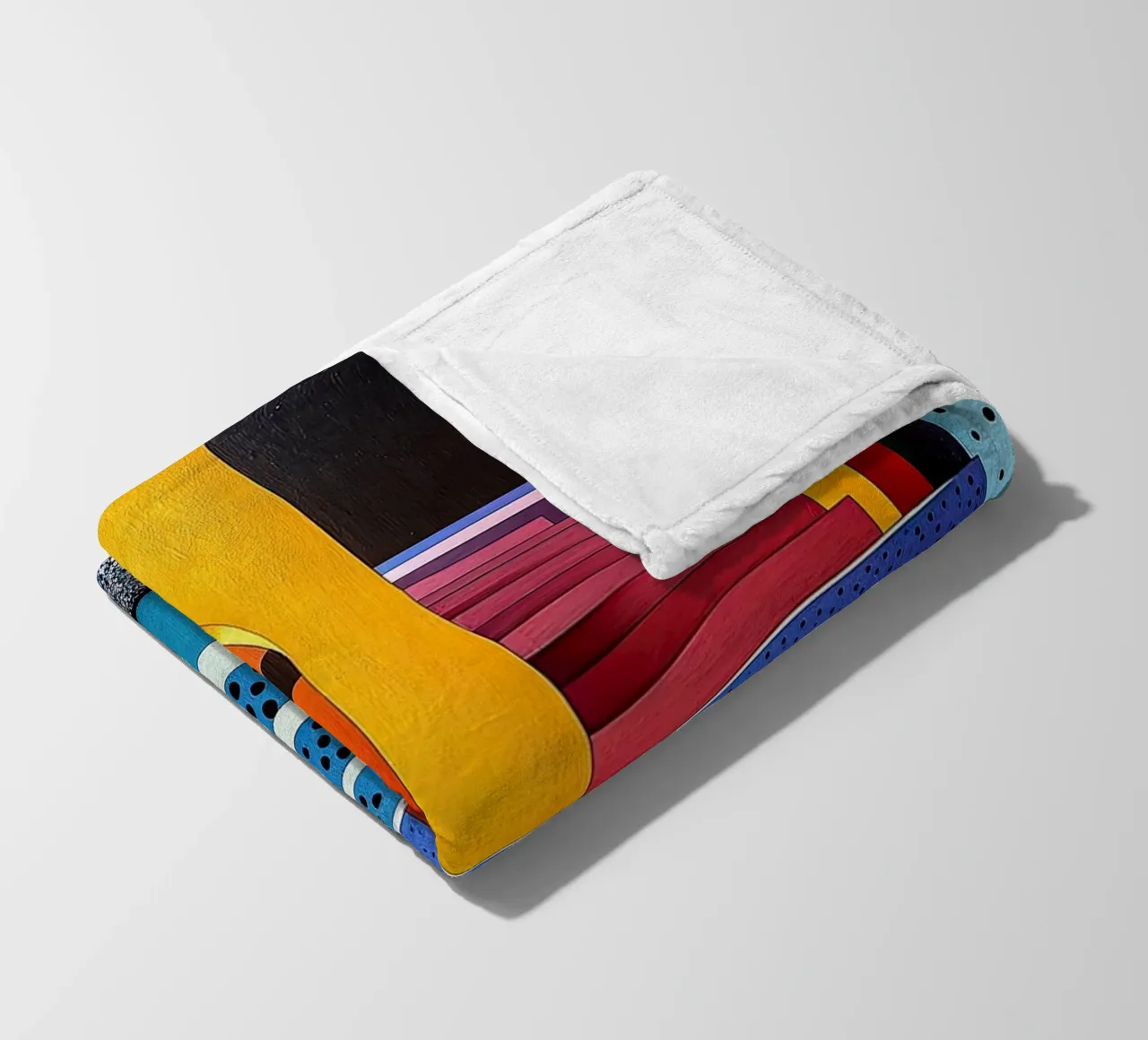 Surrealism Architecture Design Geometry fleece blanket by Nikis Art Studio