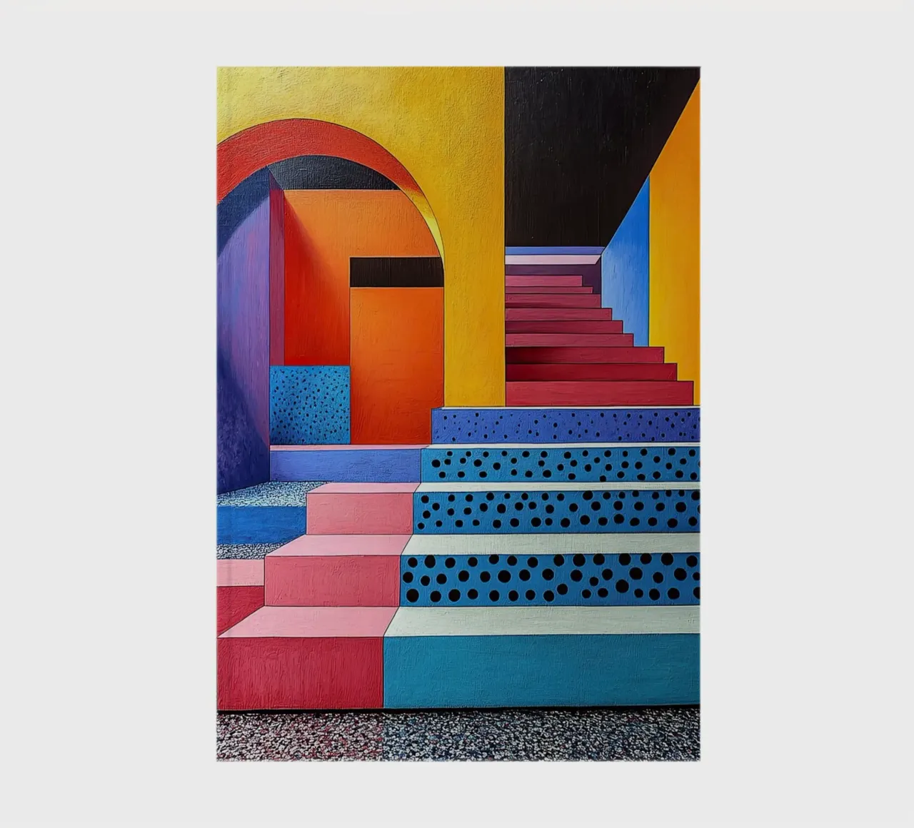 Surrealismus Architektur Design Geometrie Notizbuch von Nikis Art Studio