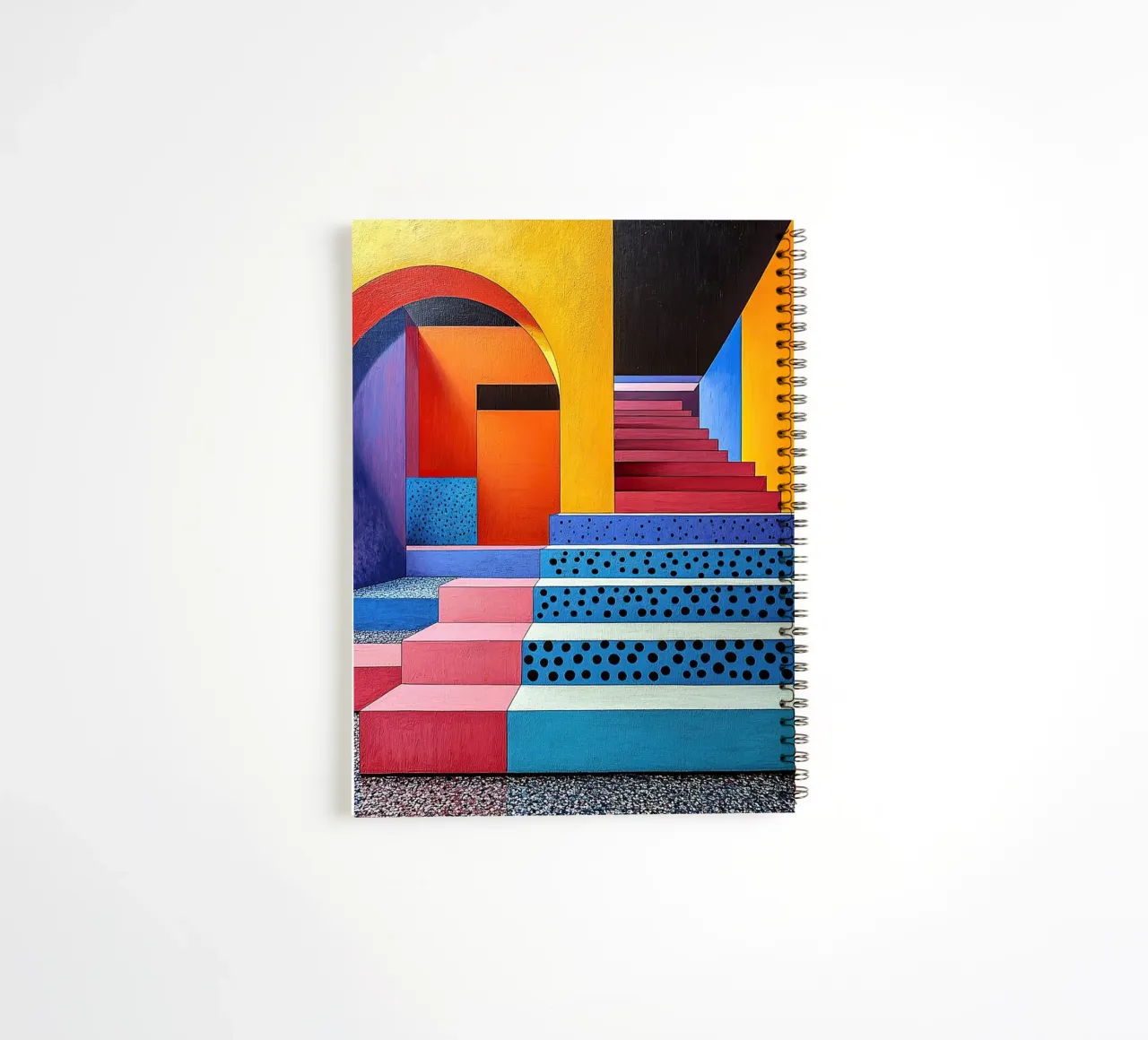 Surrealism Architecture Design Geometry spiral notebook by Nikis Art Studio