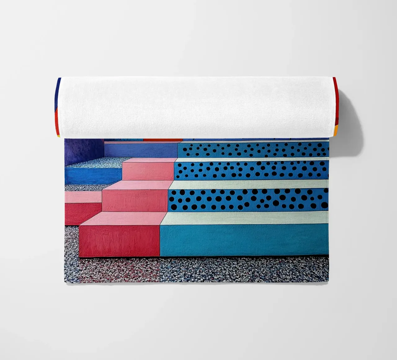 Surrealism Architecture Design Geometry beach towel by Nikis Art Studio