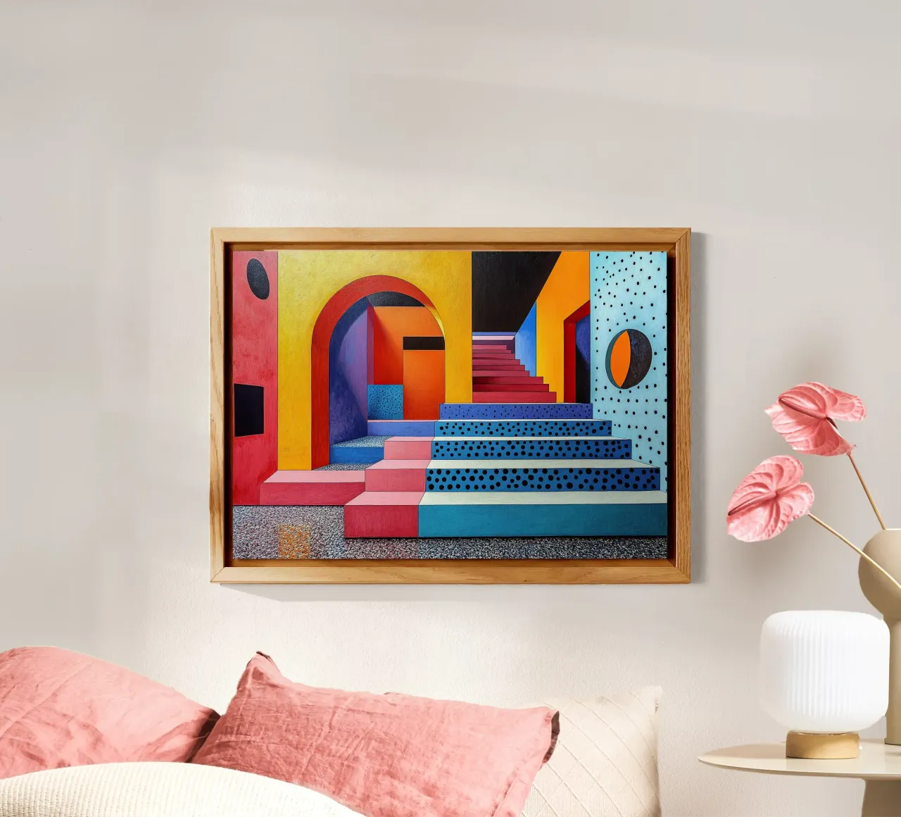Surrealismus Architektur Design Geometrie Forex-Platte von Nikis Art Studio