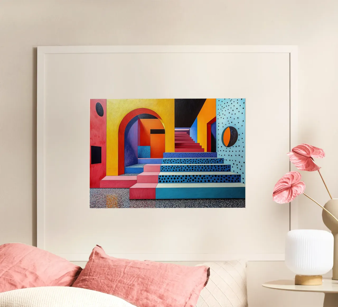 Surrealismus Architektur Design Geometrie Poster von Nikis Art Studio