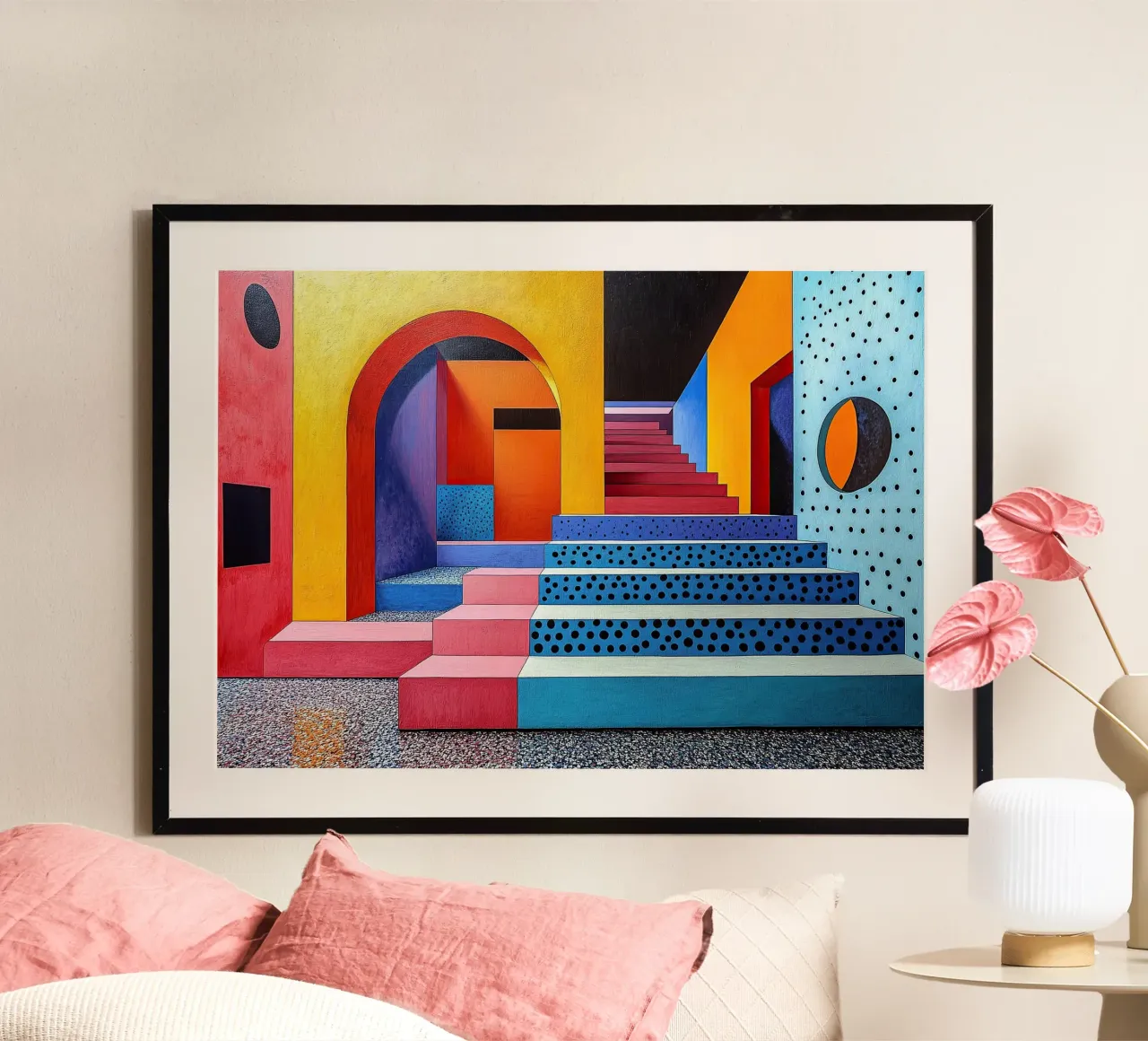 Surrealismus Architektur Design Geometrie Hahnemühle von Nikis Art Studio