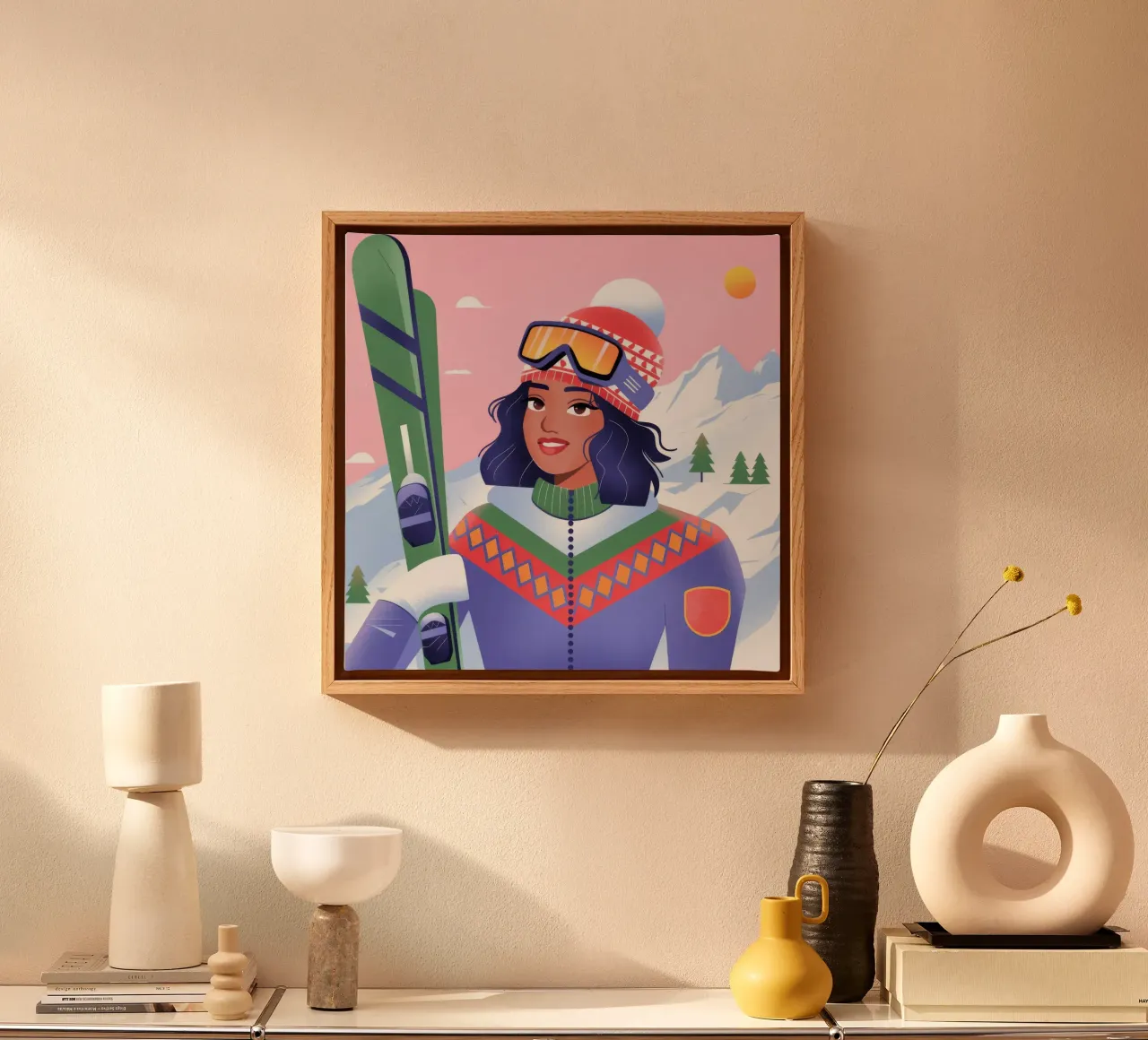 Snowboarder tela con Cornice a cassetta da Emery Kate