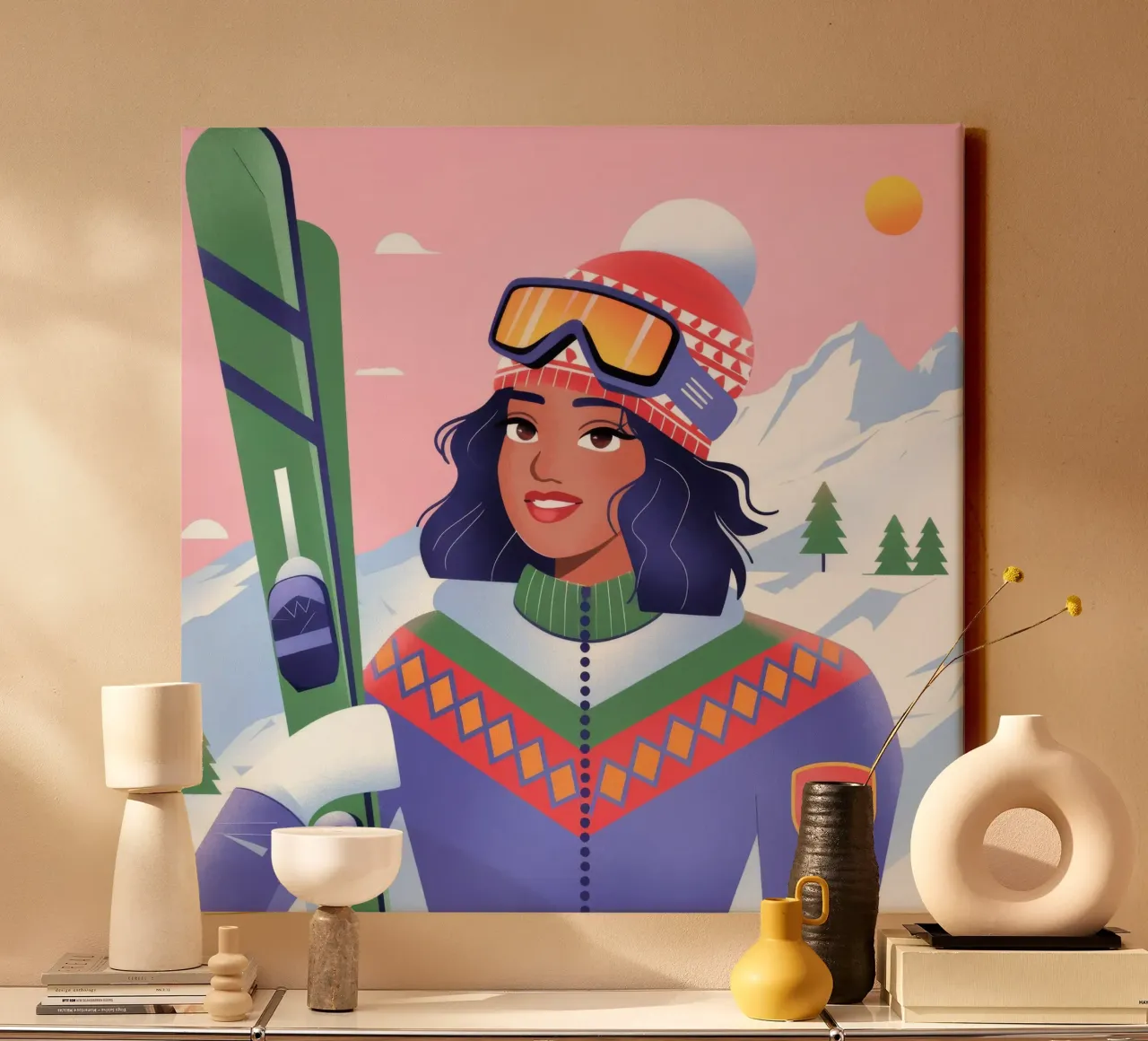 Snowboarder tela con Cornice a cassetta da Emery Kate