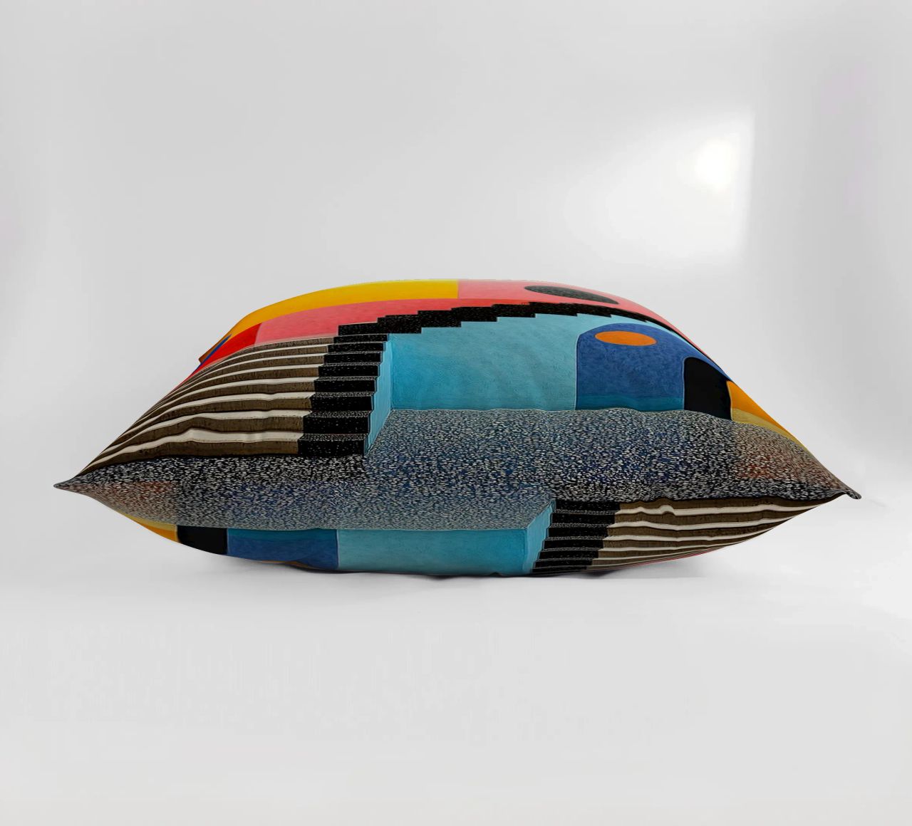 Surrealism Architecture Design Geometry decorative cushion by Nikis Art Studio