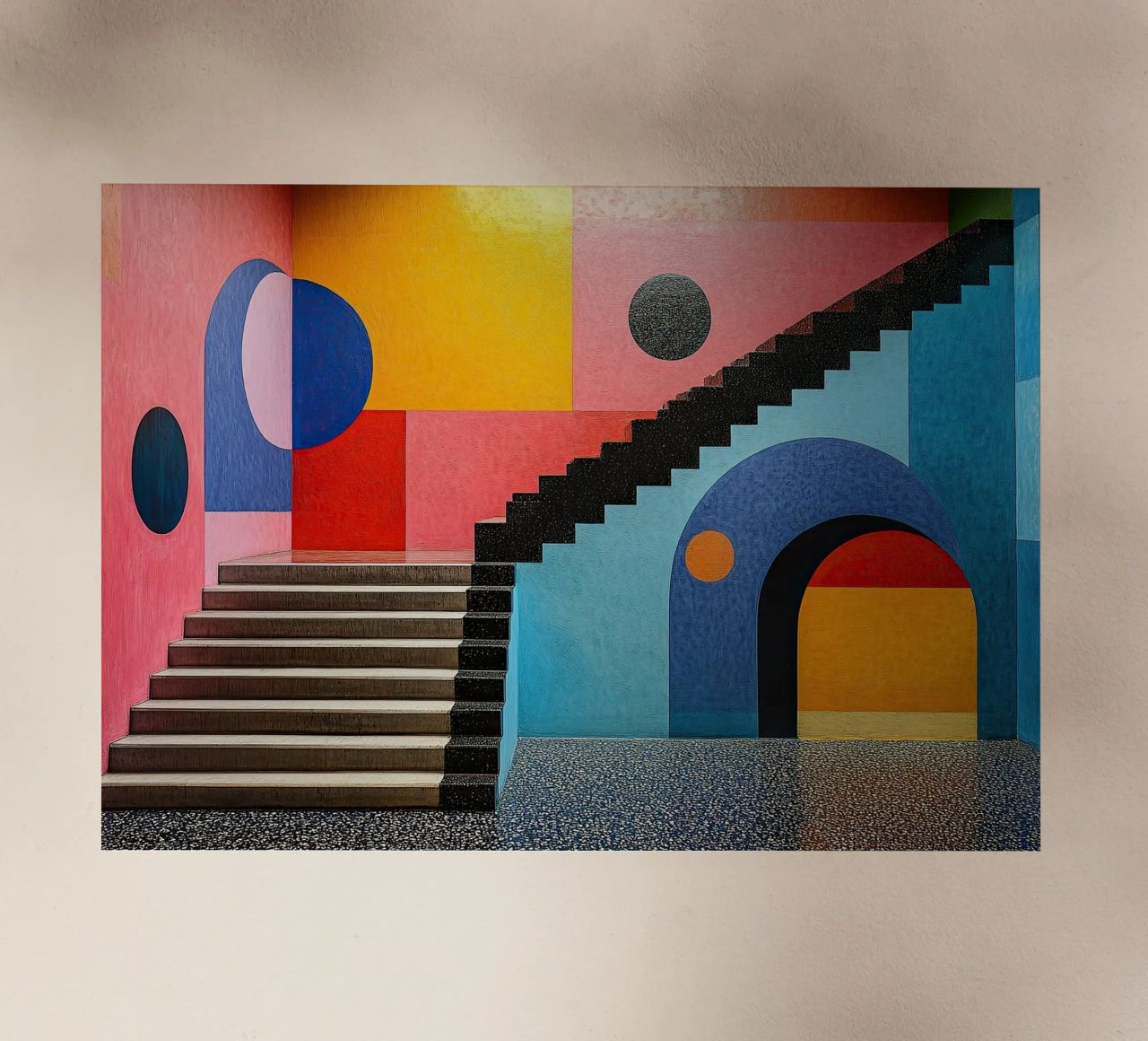 Surrealism Architecture Design Geometry backlit film by Nikis Art Studio