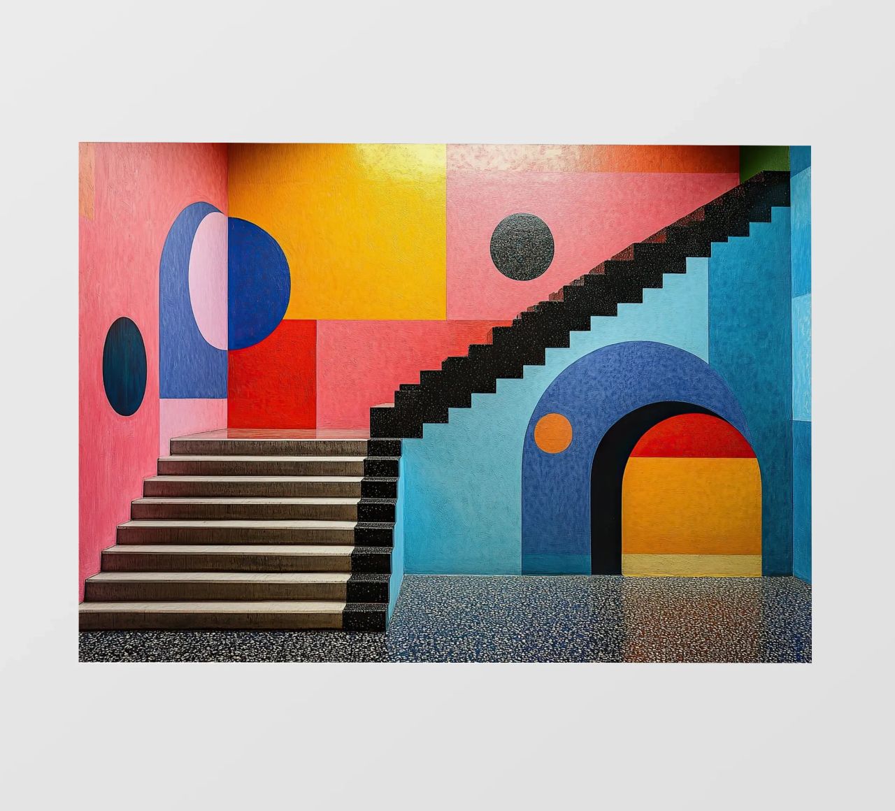 Surrealism Architecture Design Geometry backlit film by Nikis Art Studio