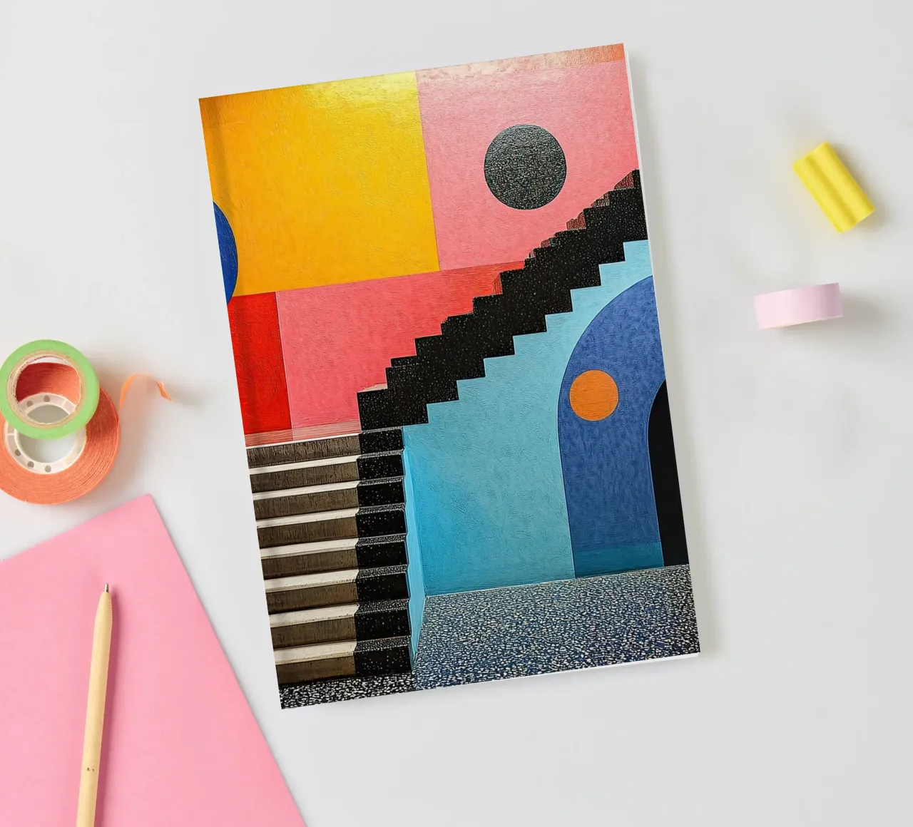 Surrealisme Architectuur Ontwerp Meetkunde notitieboek van Nikis Art Studio