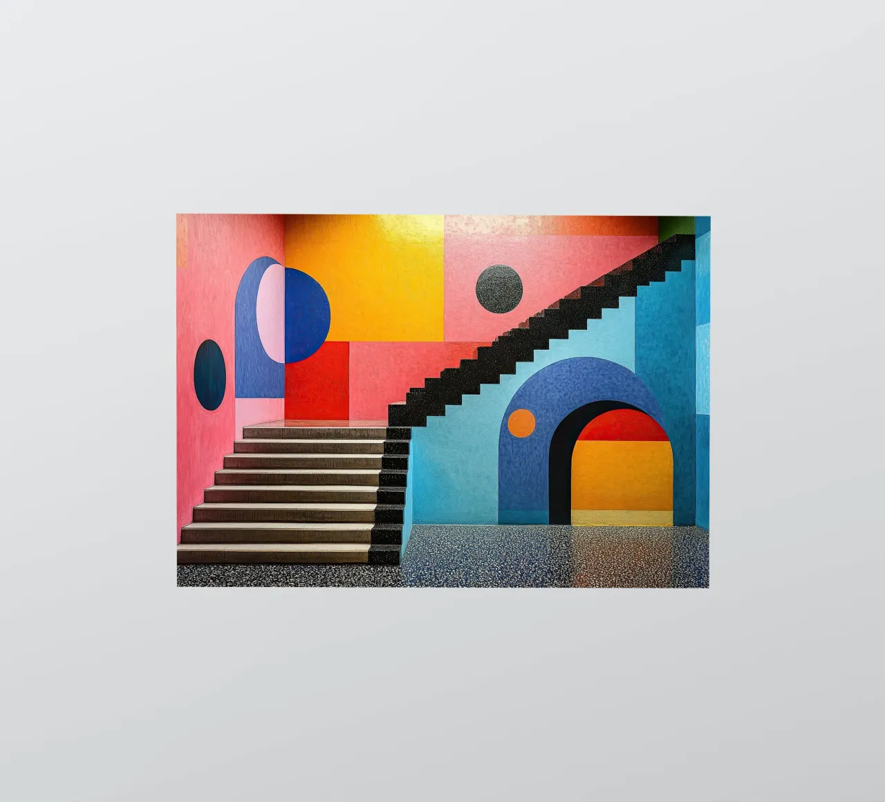 Surrealismus Architektur Design Geometrie Sticker von Nikis Art Studio