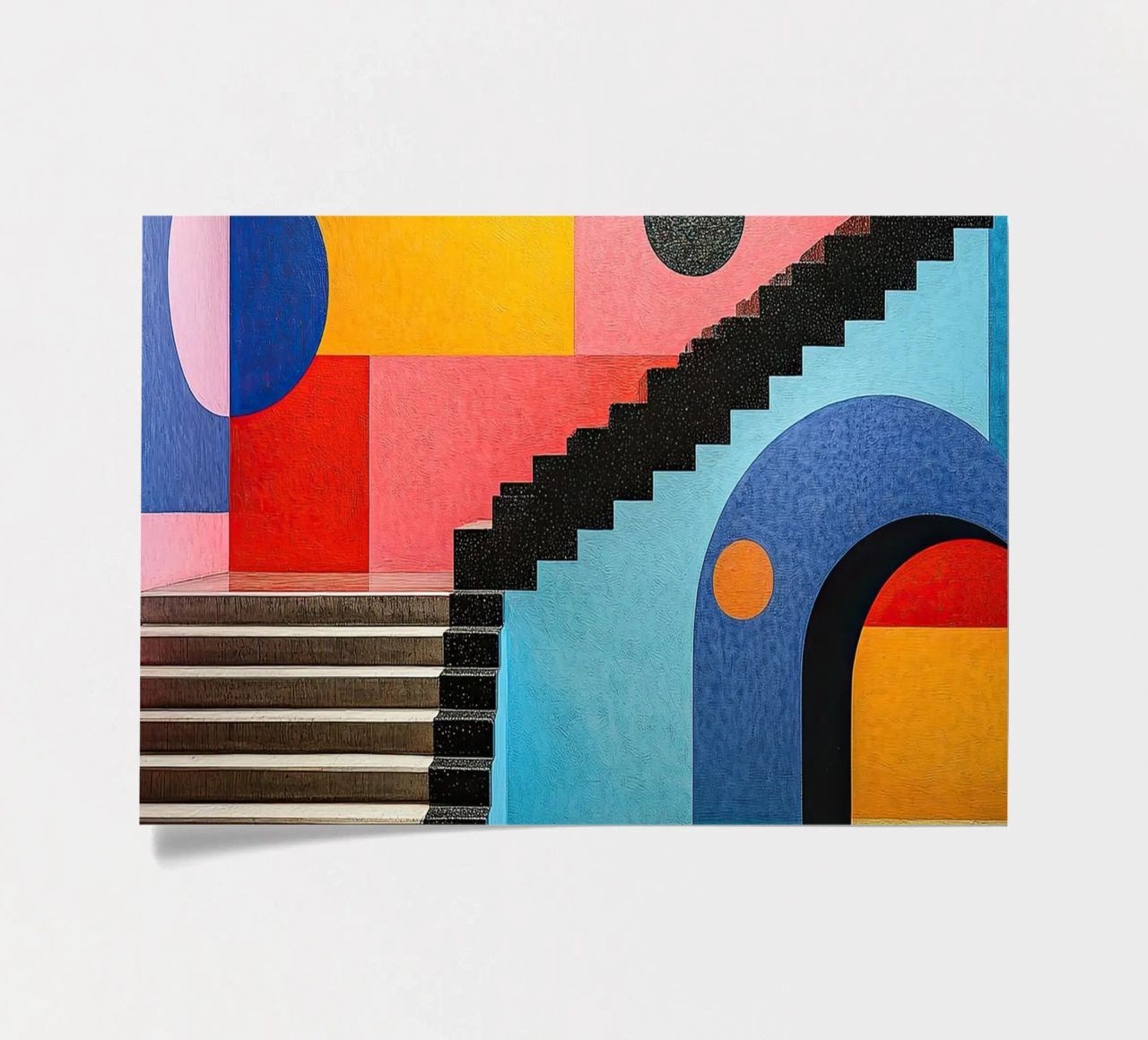 Surrealism Architecture Design Geometry sticker sheet by Nikis Art Studio