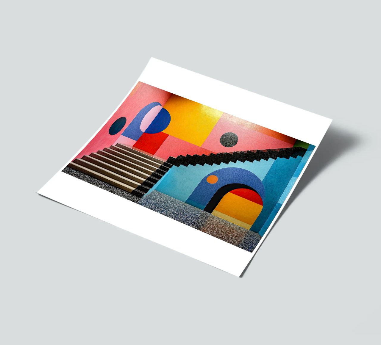 Surrealism Architecture Design Geometry sticker sheet by Nikis Art Studio