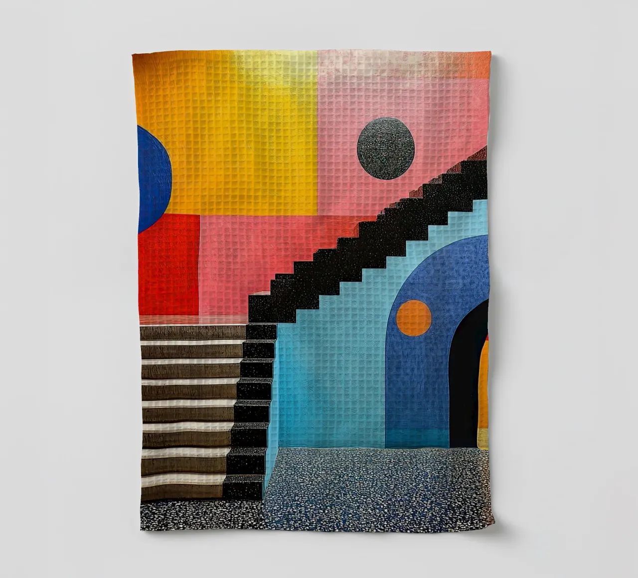 Surréalisme Architecture Design Géométrie torchon de Nikis Art Studio