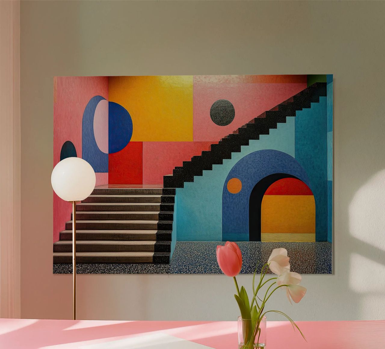 Surrealism Architecture Design Geometry poster by Nikis Art Studio