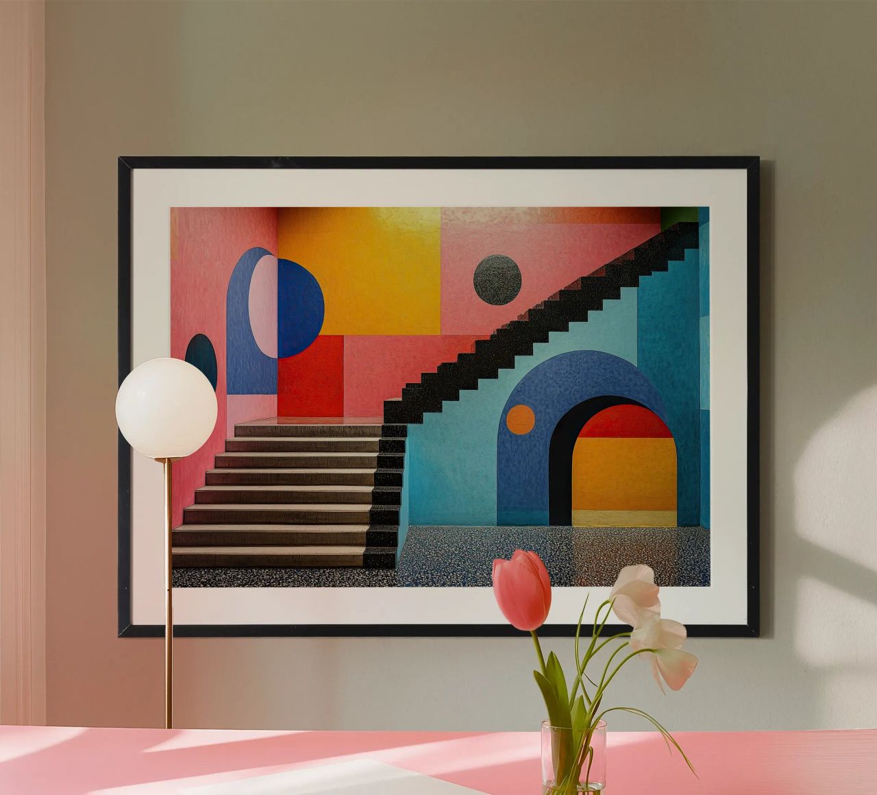 Surrealism Architecture Design Geometry poster by Nikis Art Studio