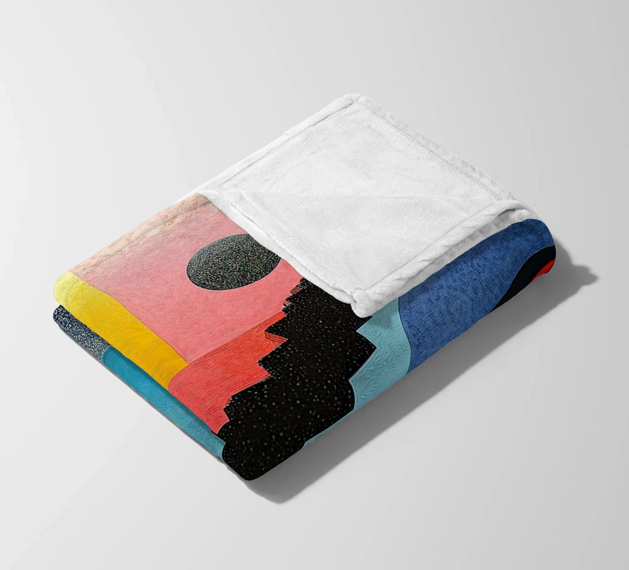 Surrealism Architecture Design Geometry fleece blanket by Nikis Art Studio