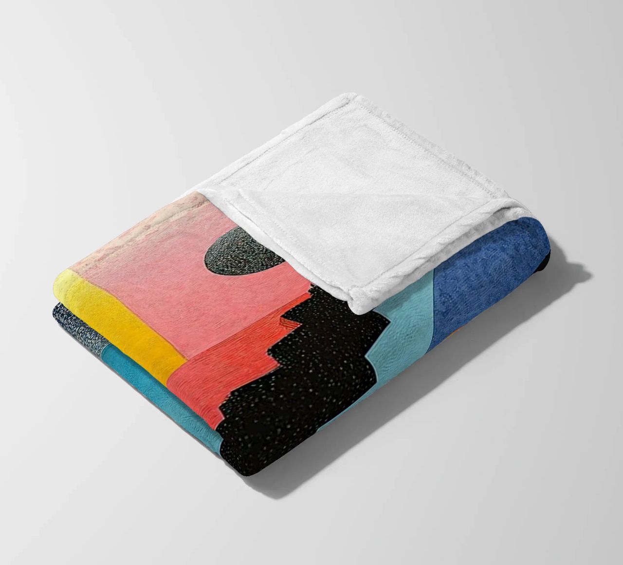 Surrealism Architecture Design Geometry fleece blanket by Nikis Art Studio