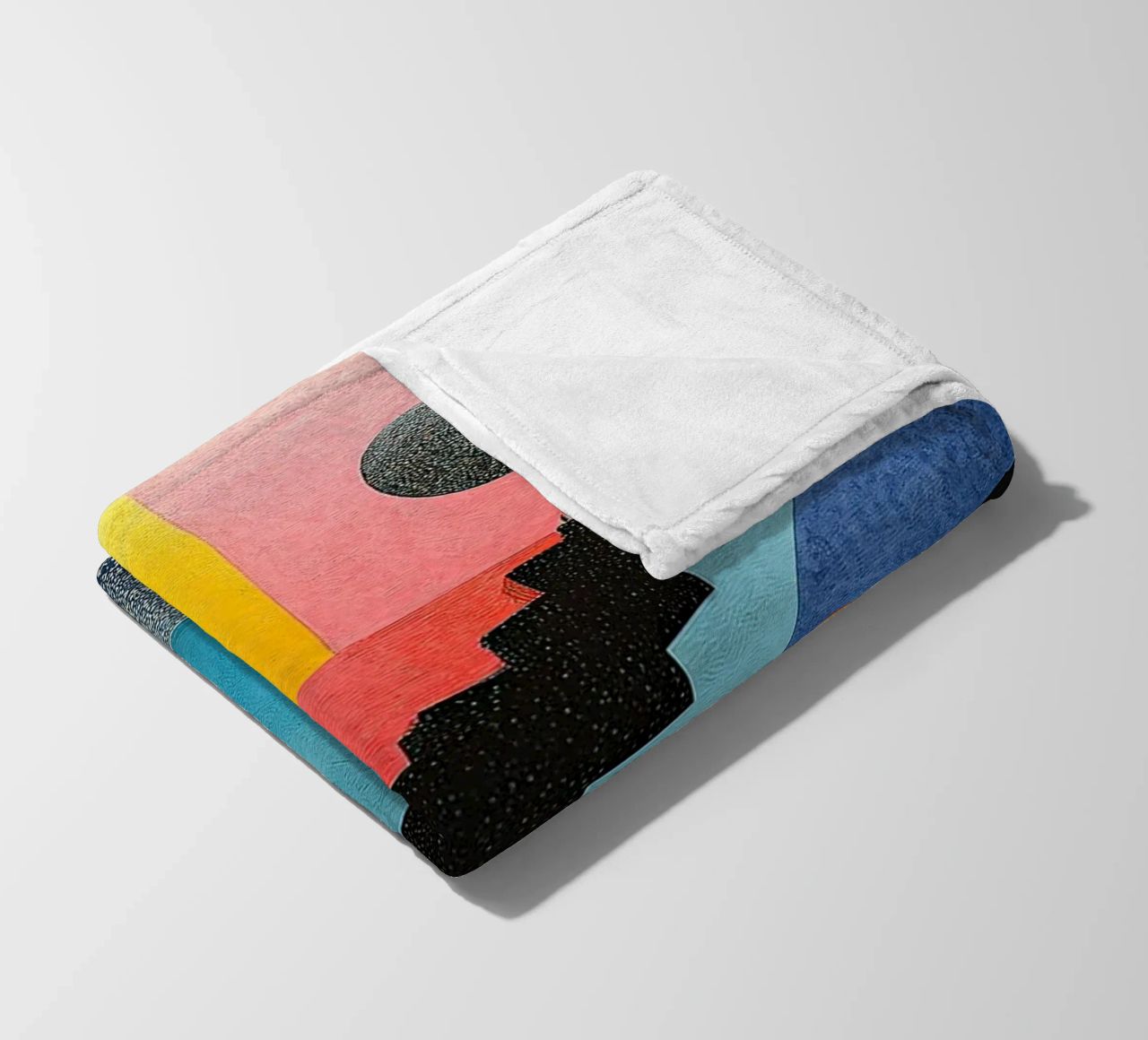 Surrealism Architecture Design Geometry fleece blanket by Nikis Art Studio