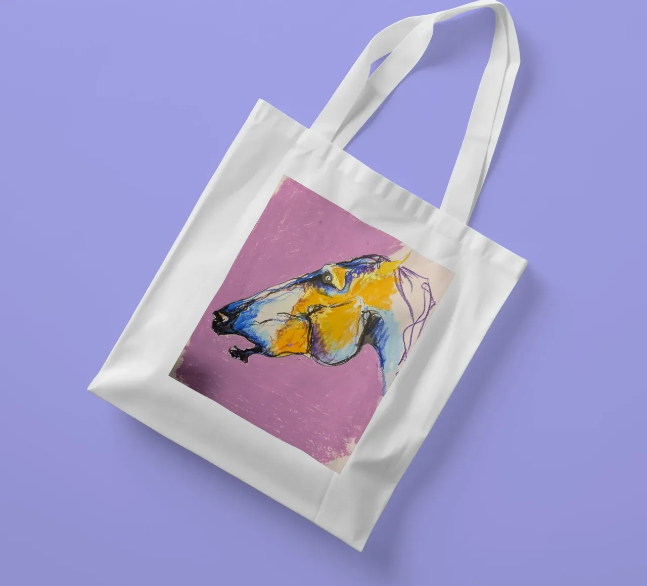 Cheval jaune borsa in juta da Bénédicte Berthod