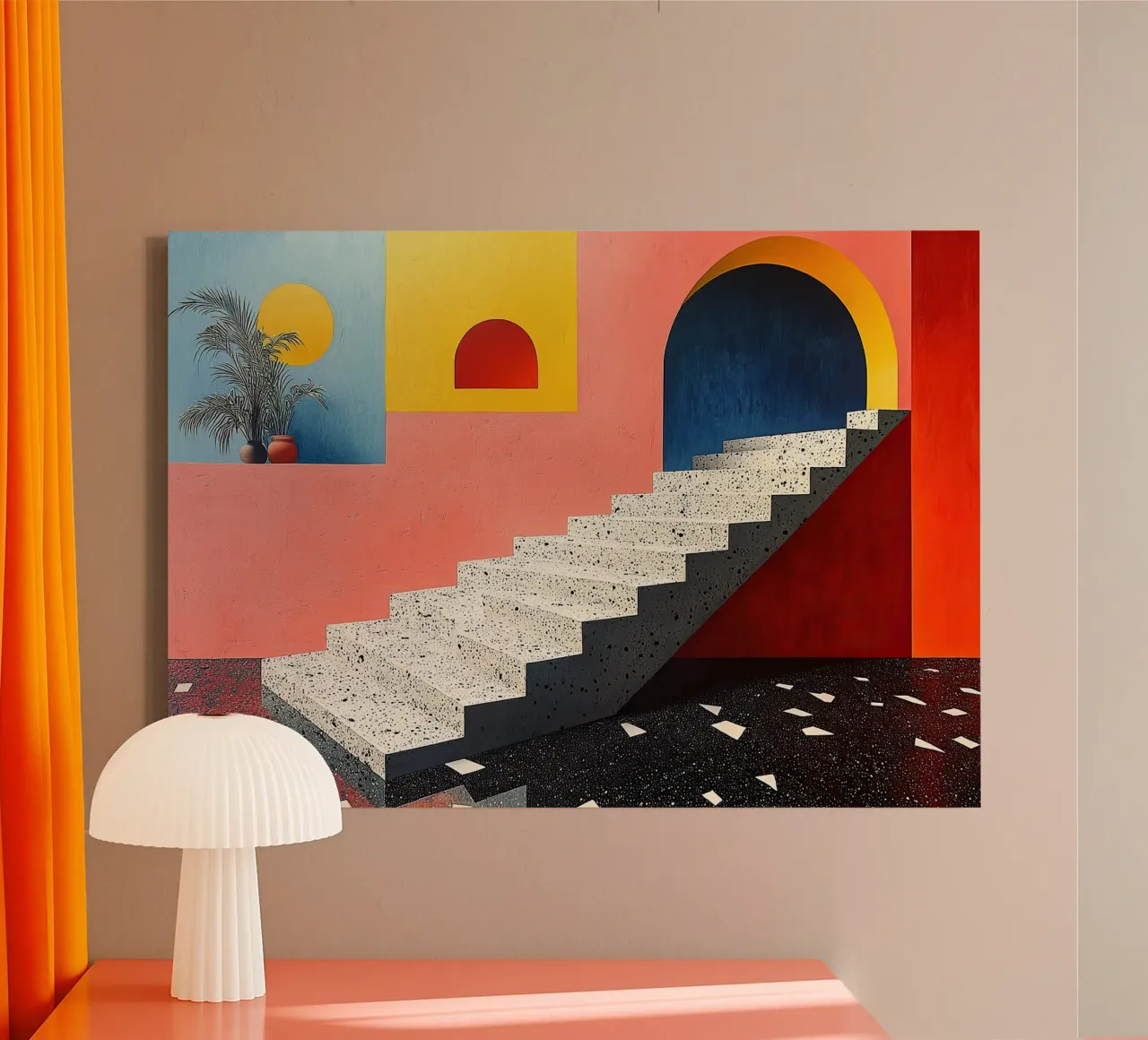 Surréalisme Architecture Design Géométrie toile de Nikis Art Studio