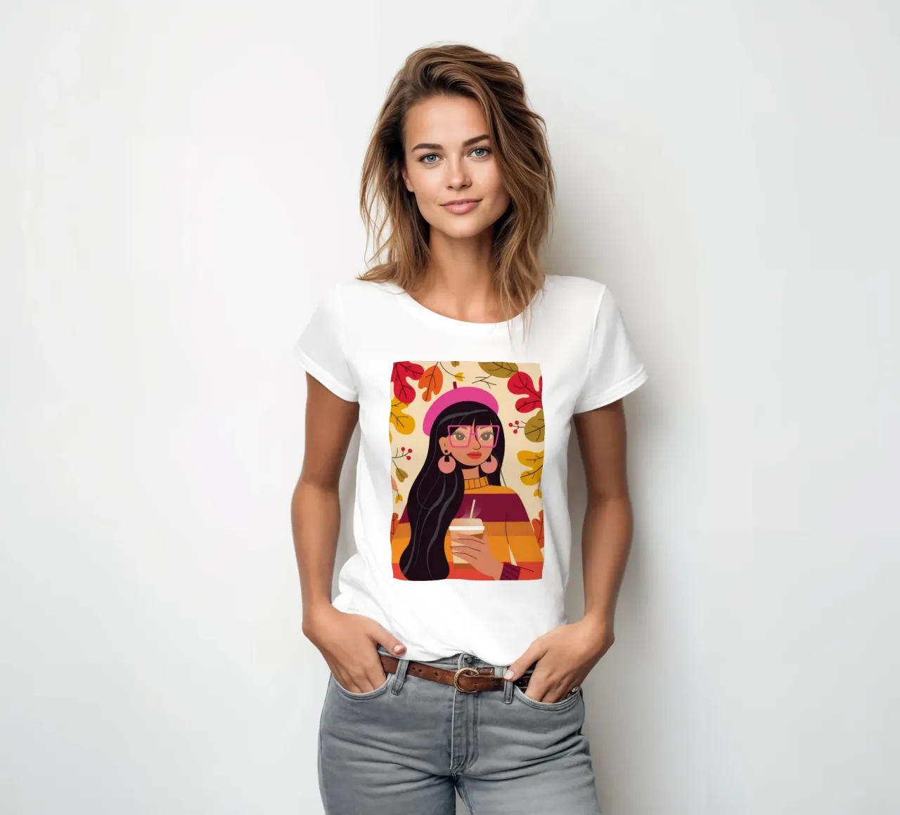 Momento caffè d'autunno t-shirt da donna da Emery Kate