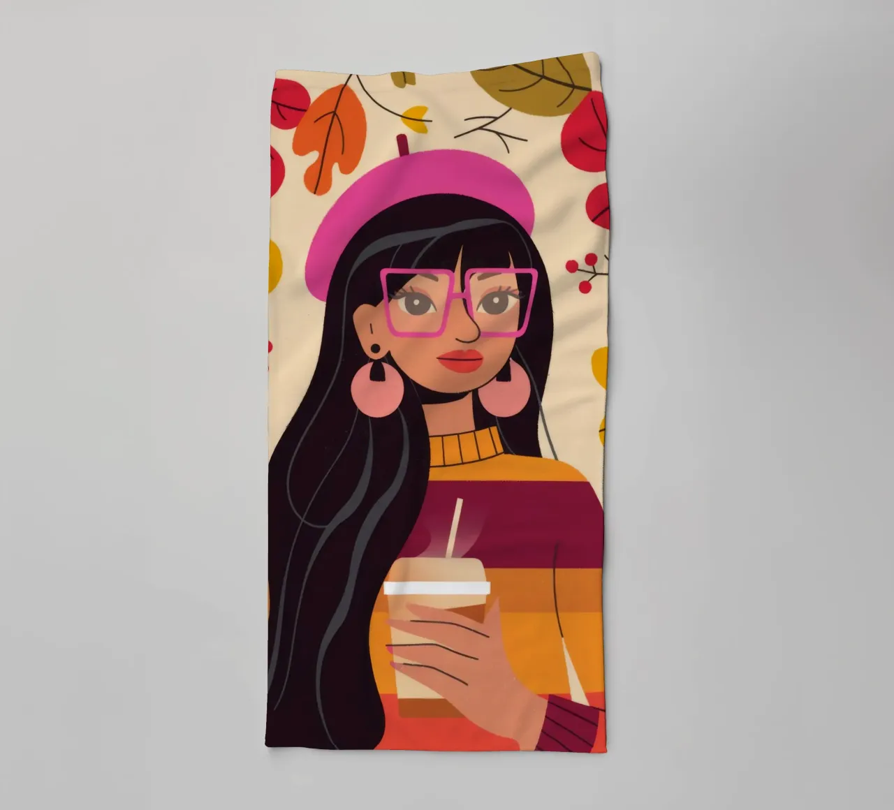 Momento caffè d'autunno asciugamano da bagno da Emery Kate
