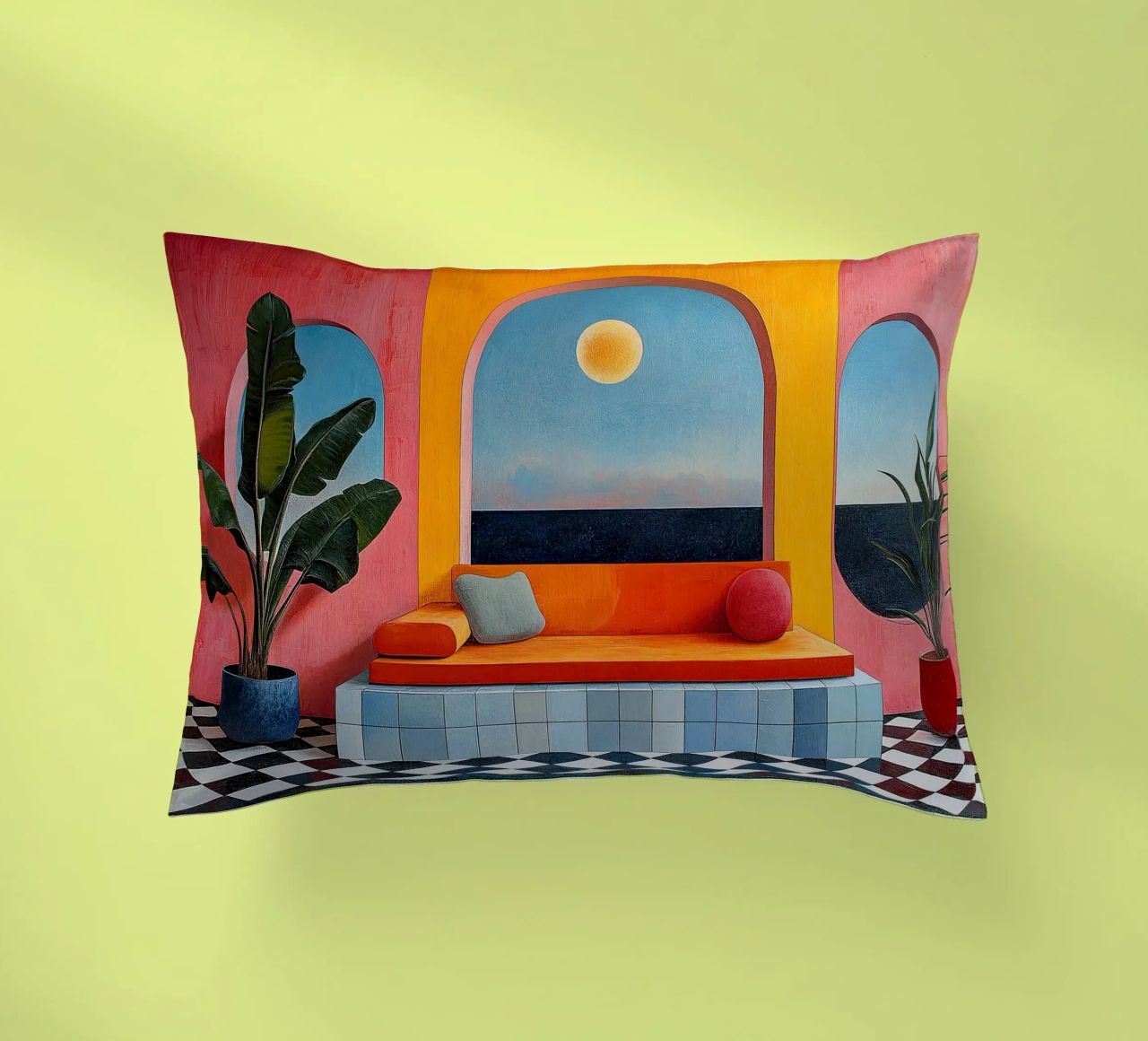 Surrealismo Architettura Design Geometria cuscino da Nikis Art Studio