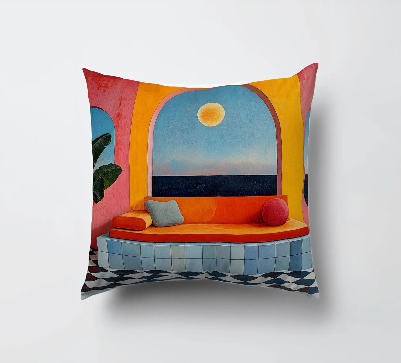 Surrealismo Architettura Design Geometria cuscino da Nikis Art Studio