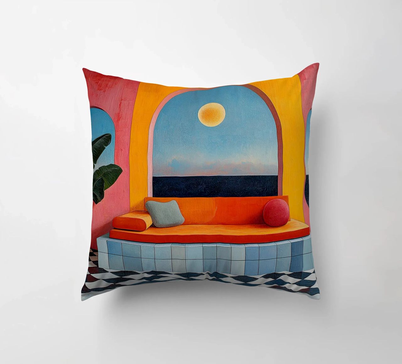 Surrealismo Architettura Design Geometria cuscino da Nikis Art Studio