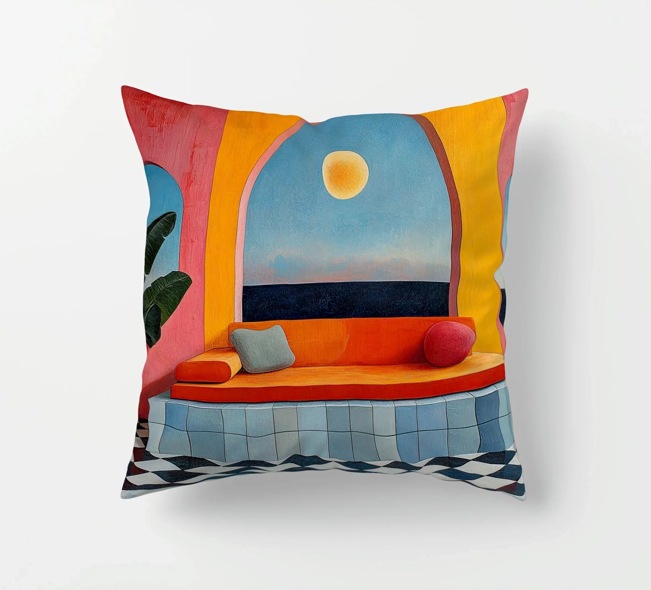 Surrealismo Architettura Design Geometria cuscino da Nikis Art Studio