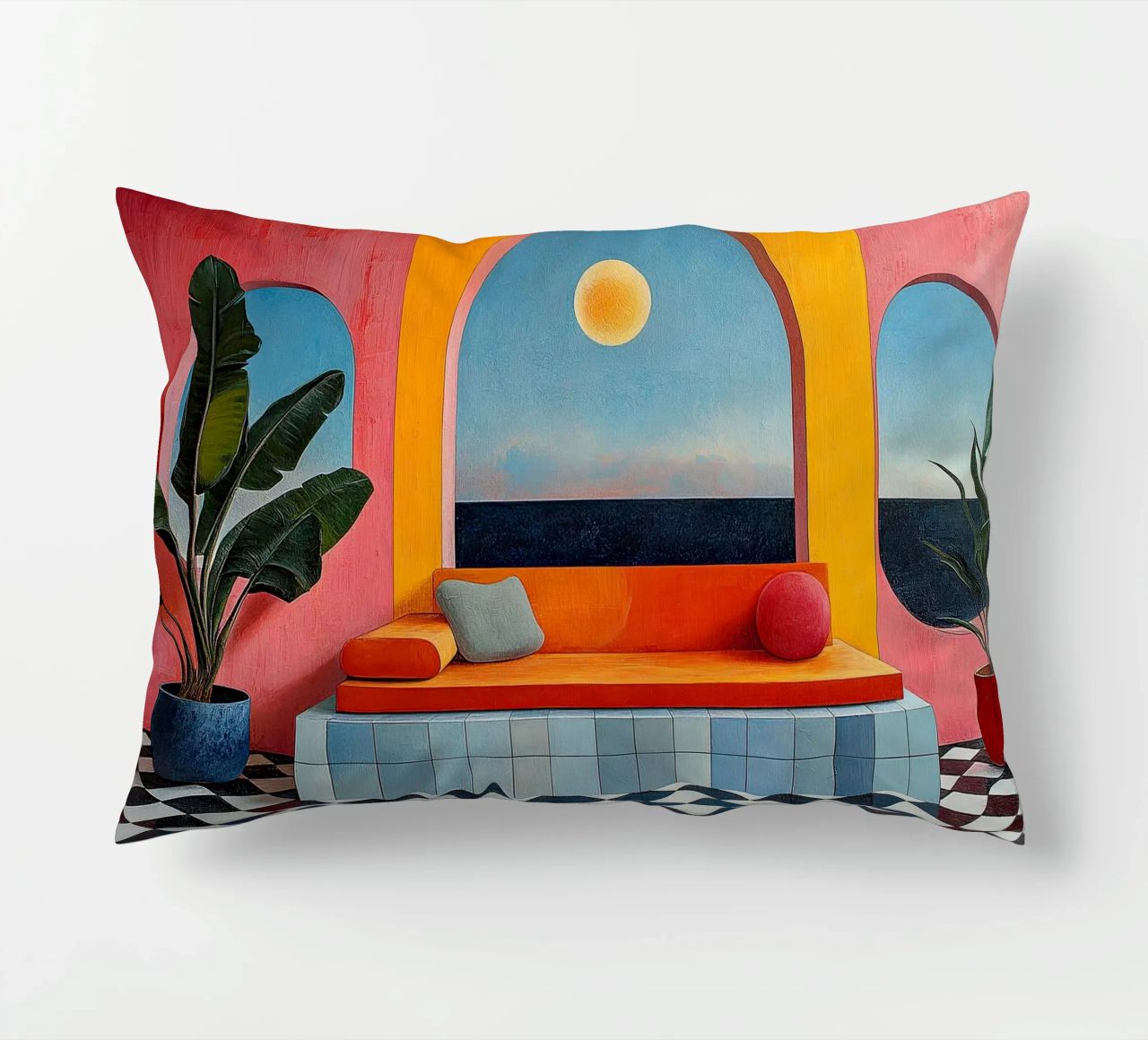 Surrealismo Architettura Design Geometria cuscino da Nikis Art Studio