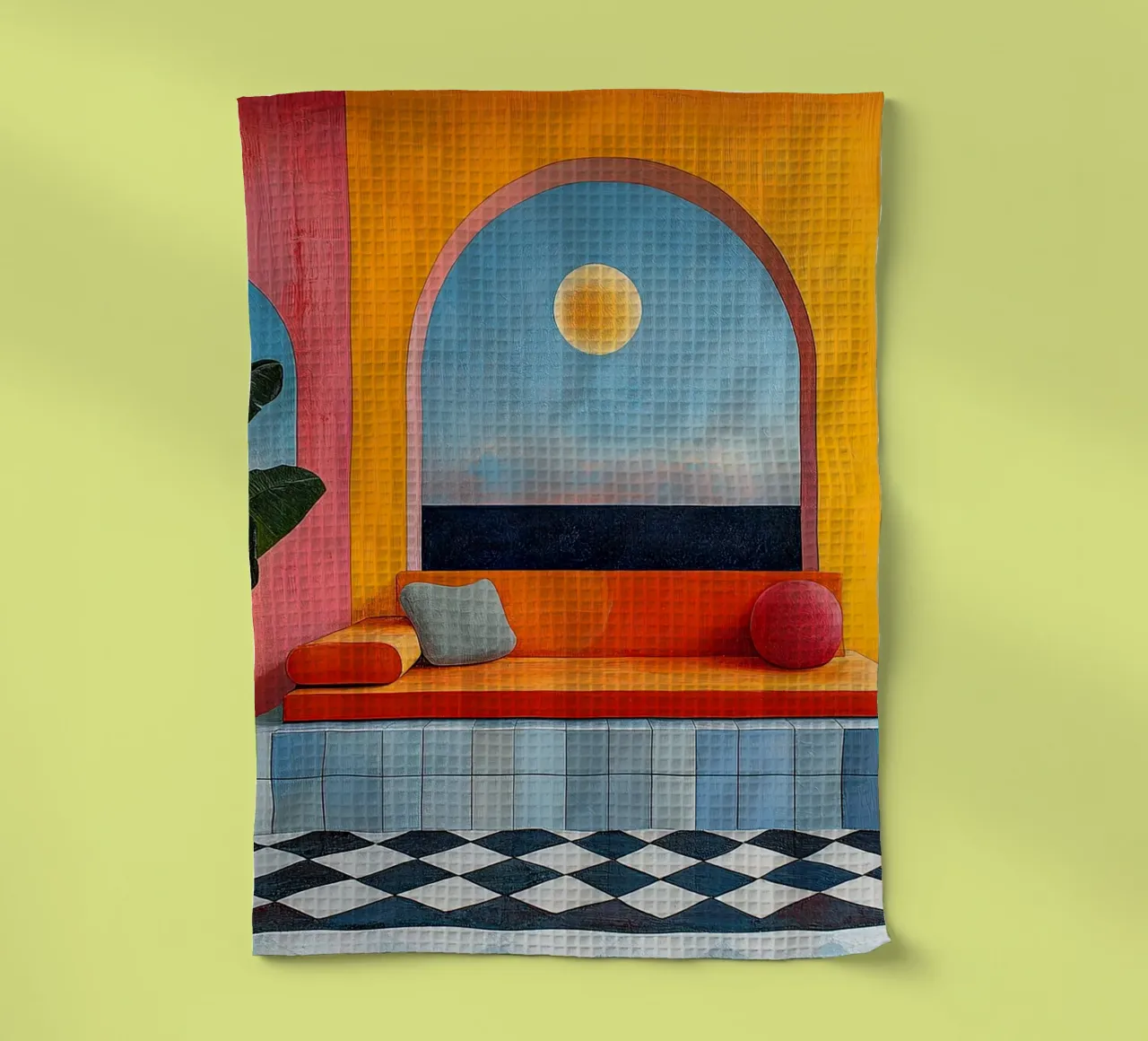 Surréalisme Architecture Design Géométrie torchon de Nikis Art Studio