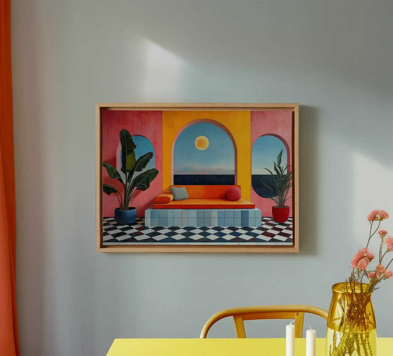 Surrealism Architecture Design Geometry canvas by Nikis Art Studio