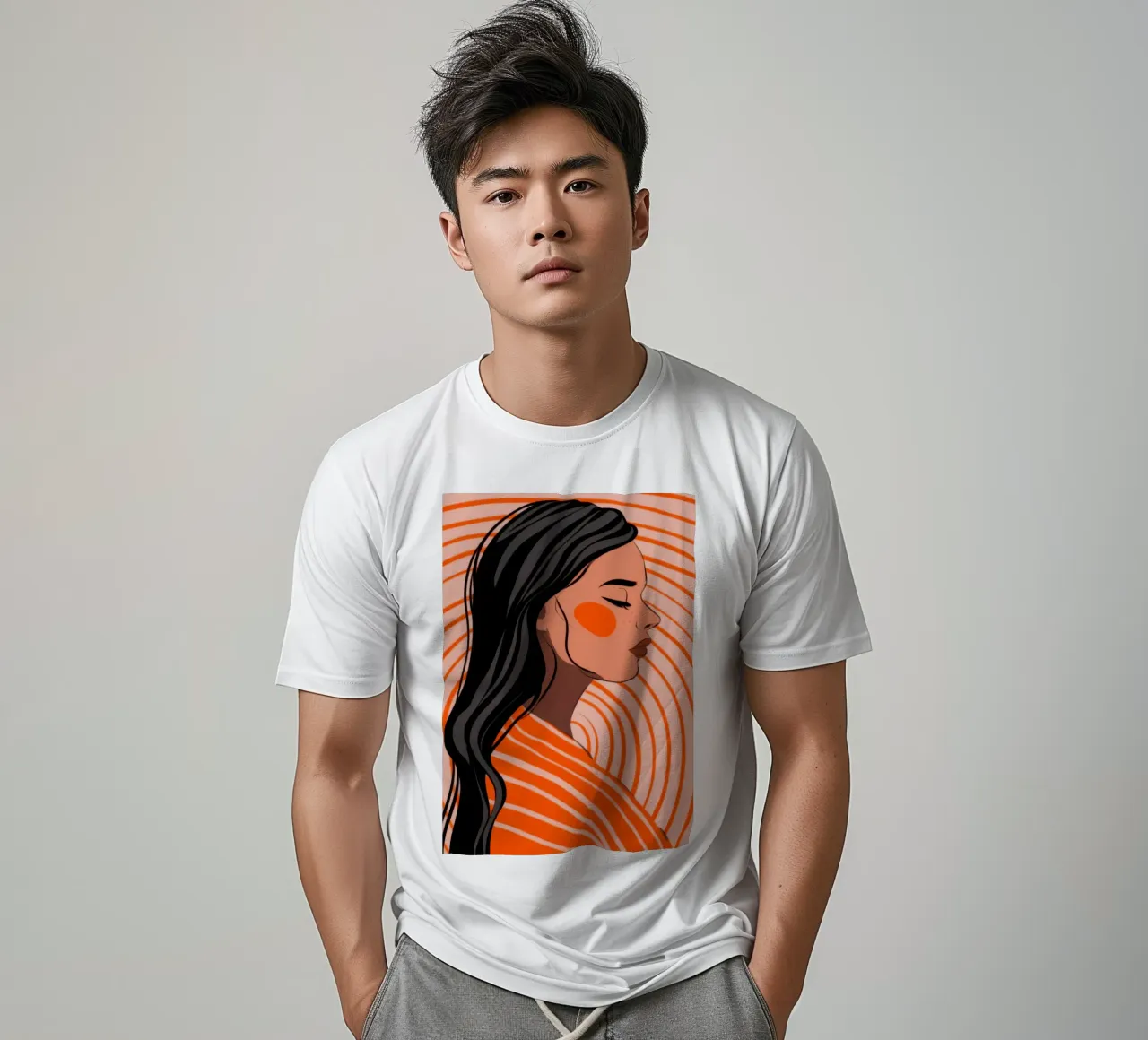 Eleganza a righe arancioni t-shirt da Emery Kate