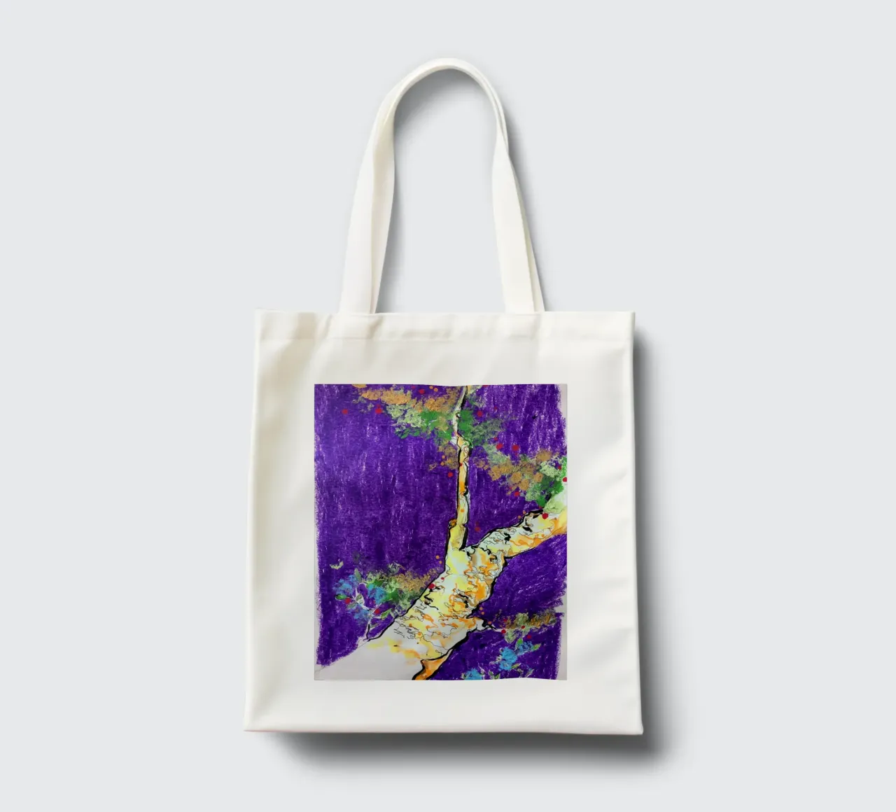 Arbre violet borsa in juta da Bénédicte Berthod