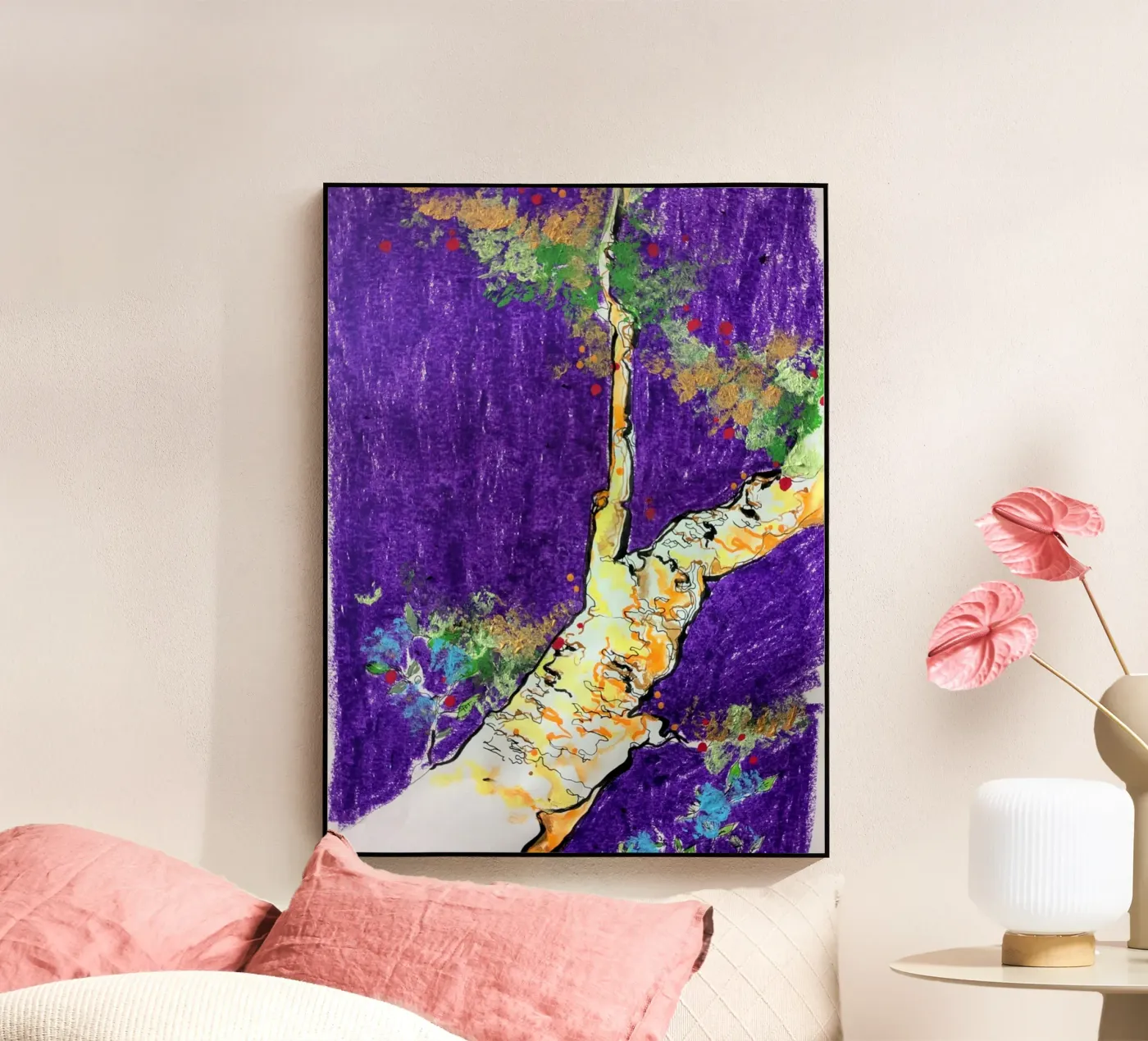 Arbre violet Acryl-Glas von Bénédicte Berthod