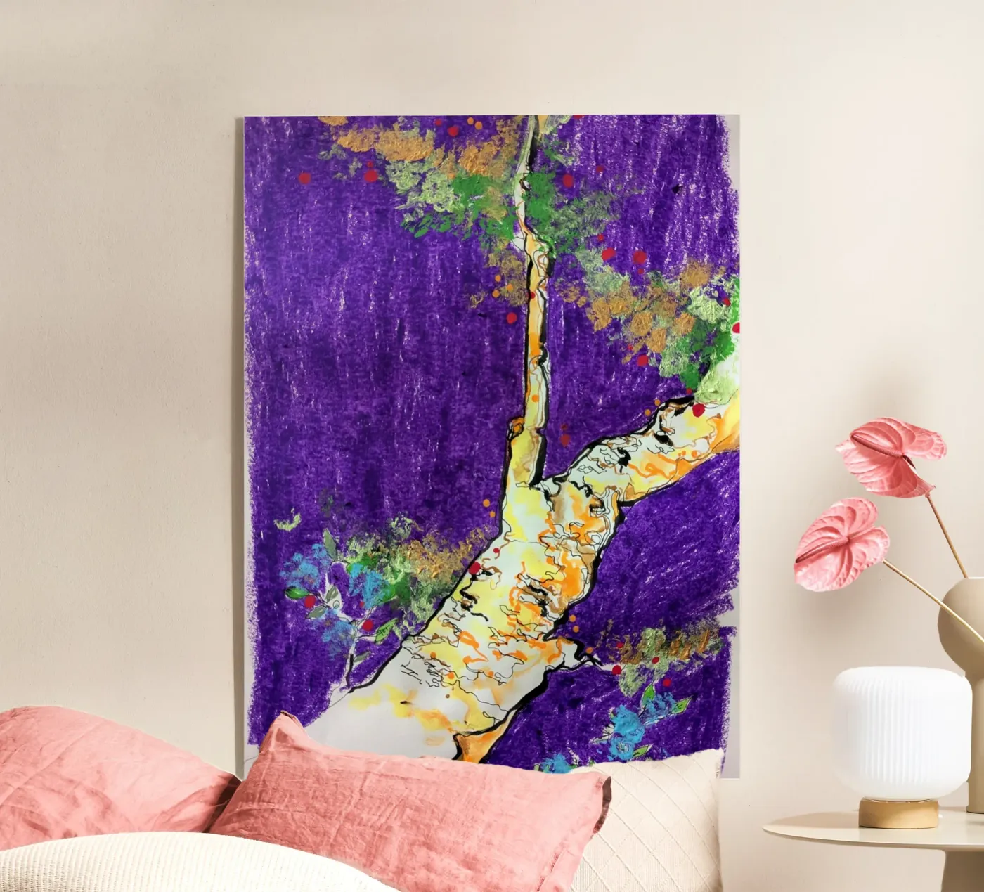 Arbre violet Acryl-Glas von Bénédicte Berthod
