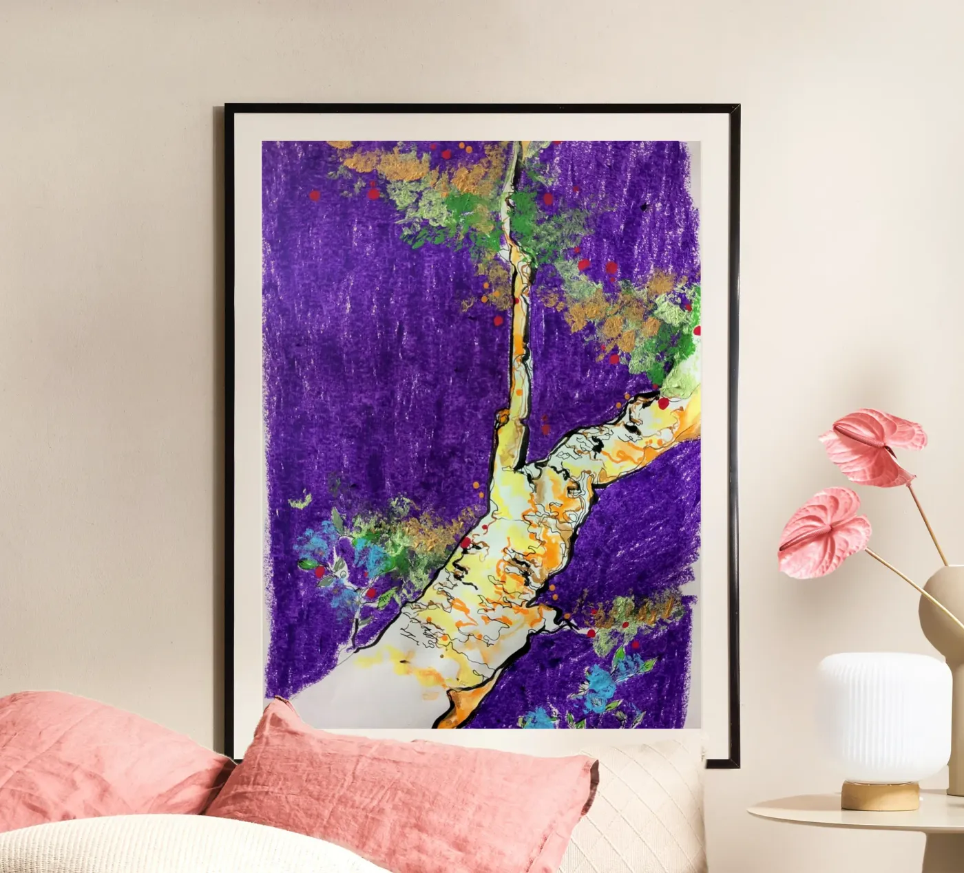 Arbre violet poster by Bénédicte Berthod