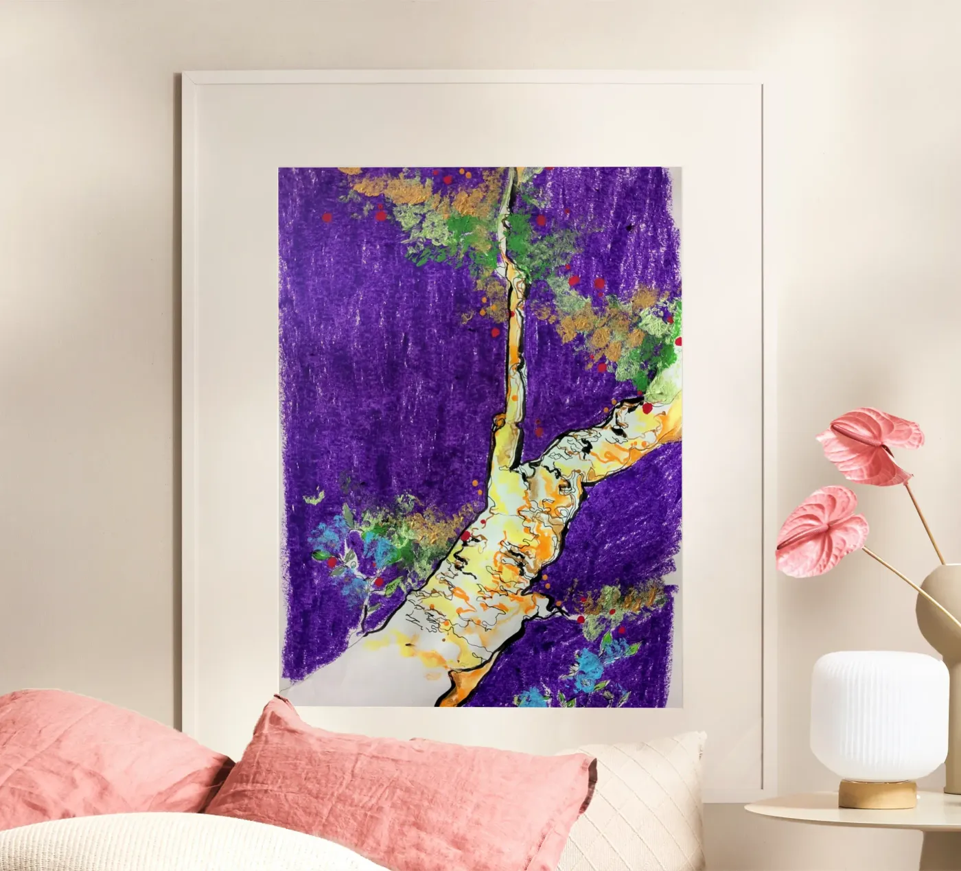 Arbre violet poster by Bénédicte Berthod
